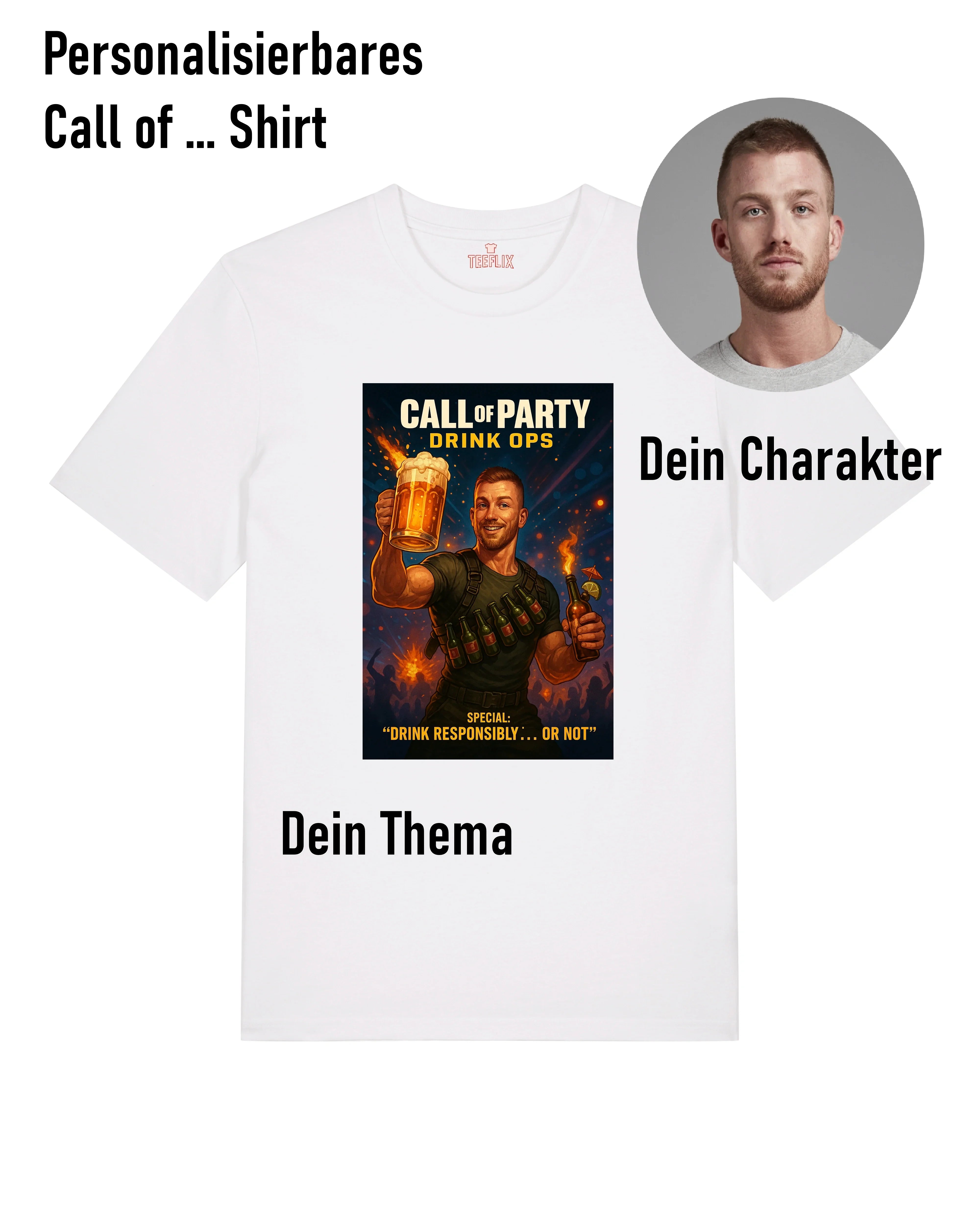 Call of ... Personalisierbar Shirt