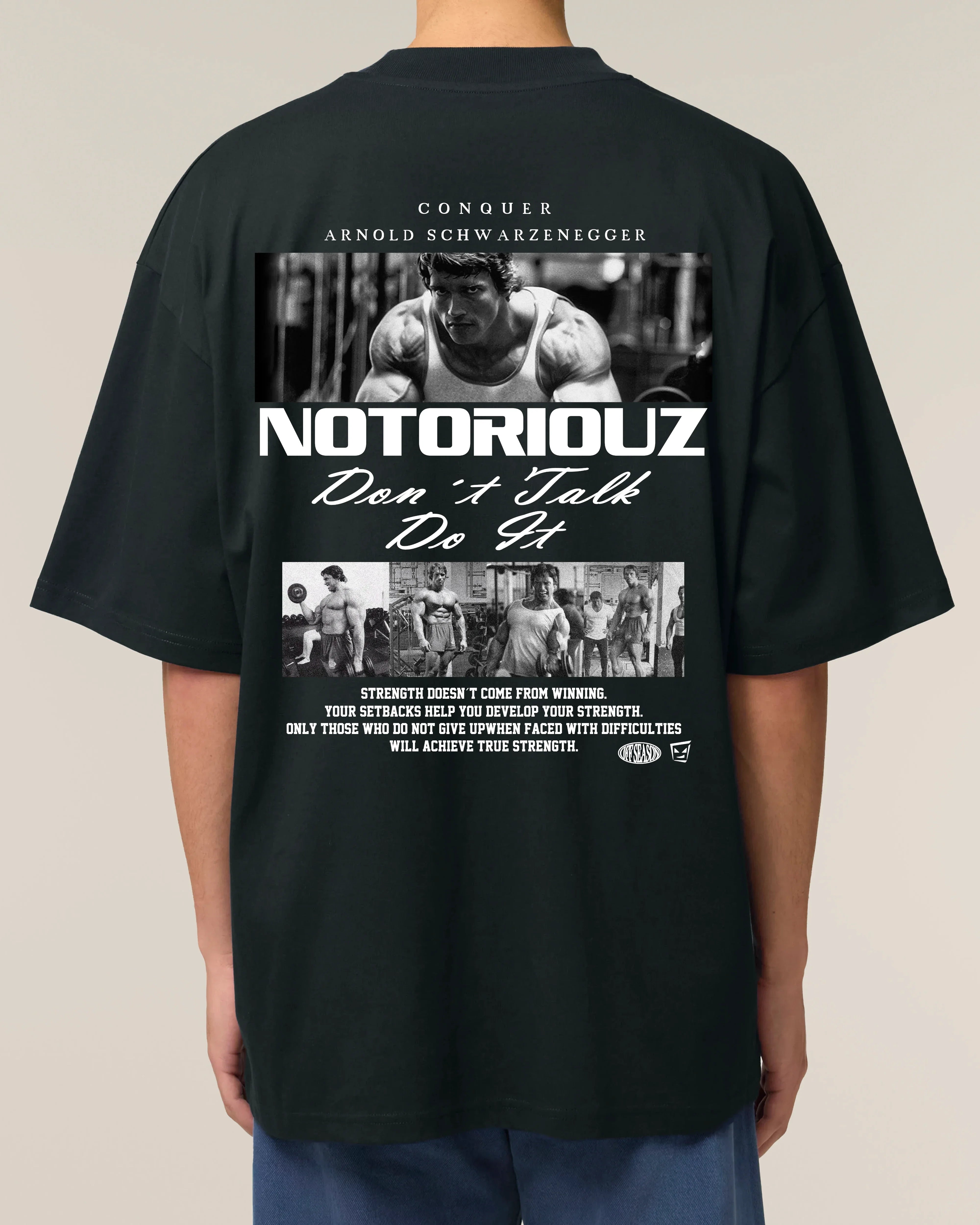 Arnold Gym Shirt Oversized Pump Cover Fitness Spruch | teelavo