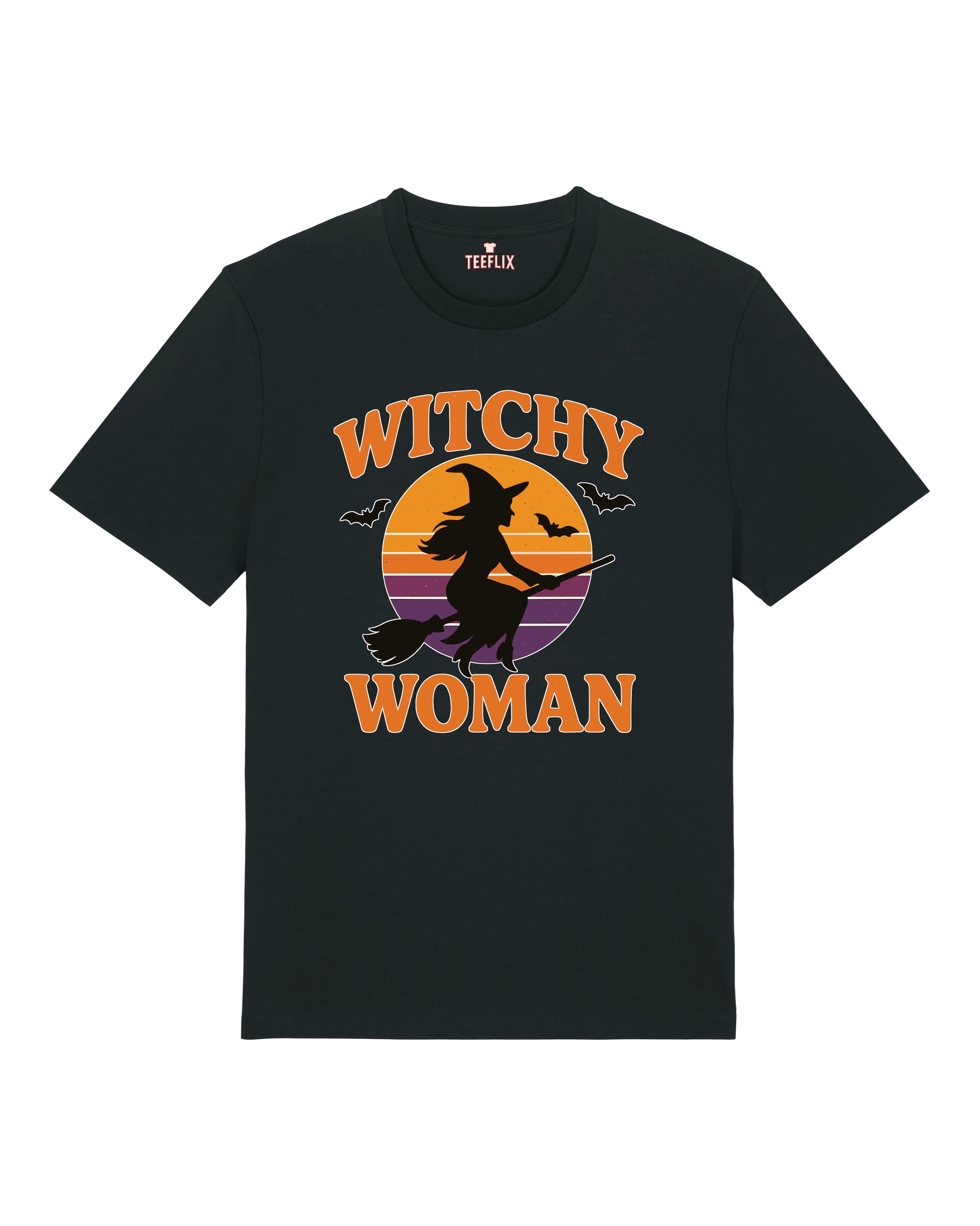 Witchy Woman – Halloween T-Shirt mit Hexe im Retro Design | teelavo