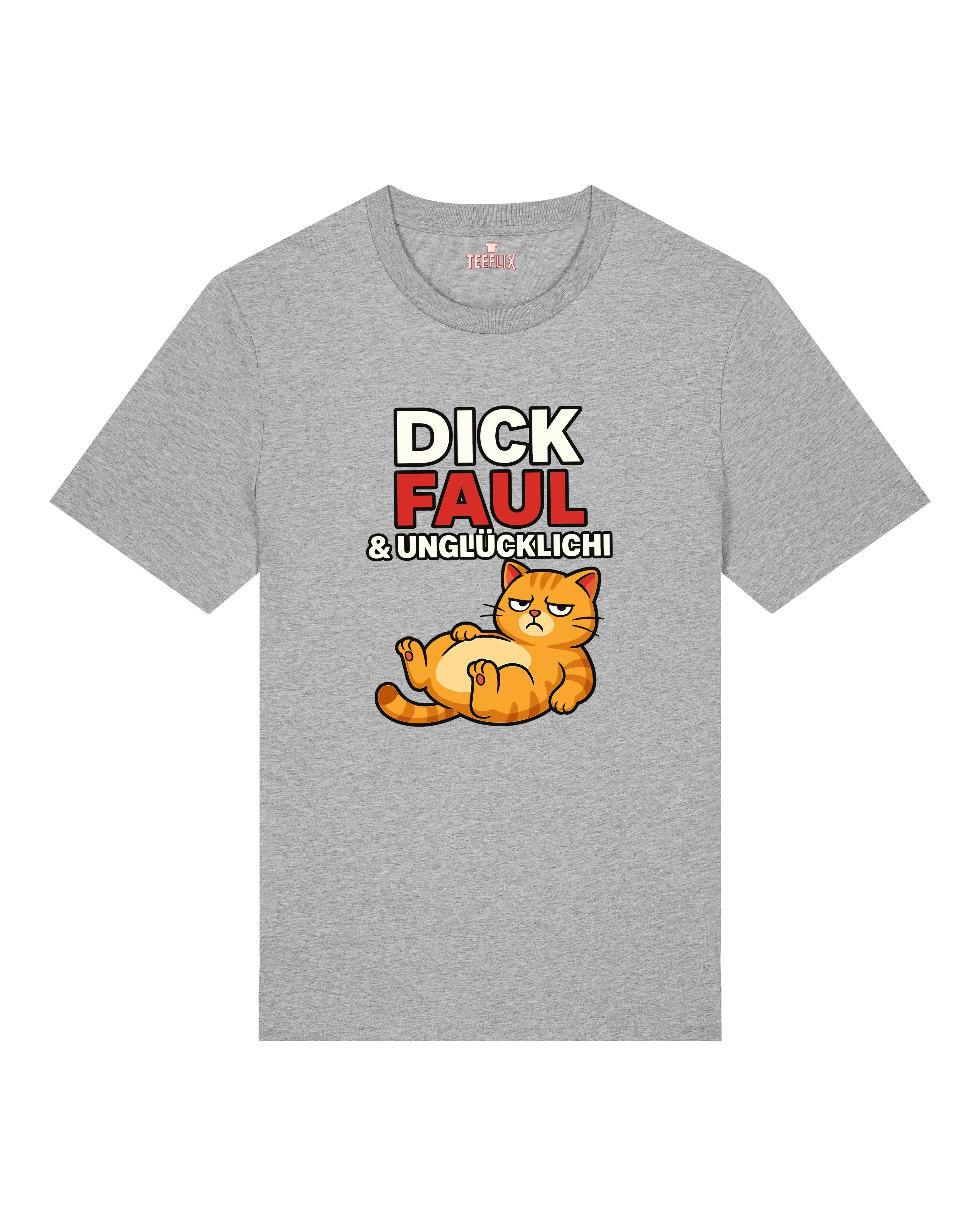 Dick Faul & Unglücklich Lustiges Katzen T-Shirt | teelavo