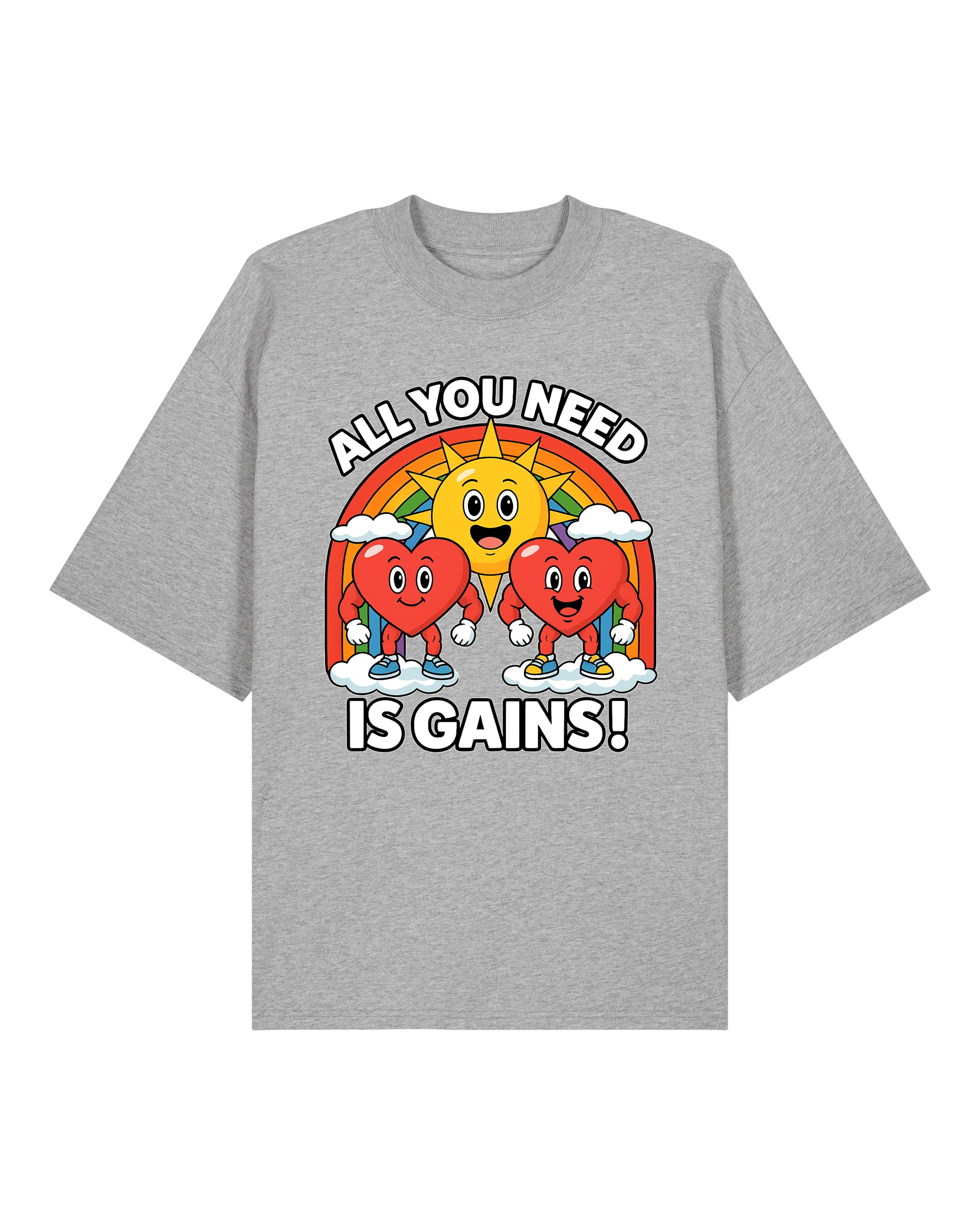 All You Need Is Gains Oversized Gym Shirt Herren | teelavo