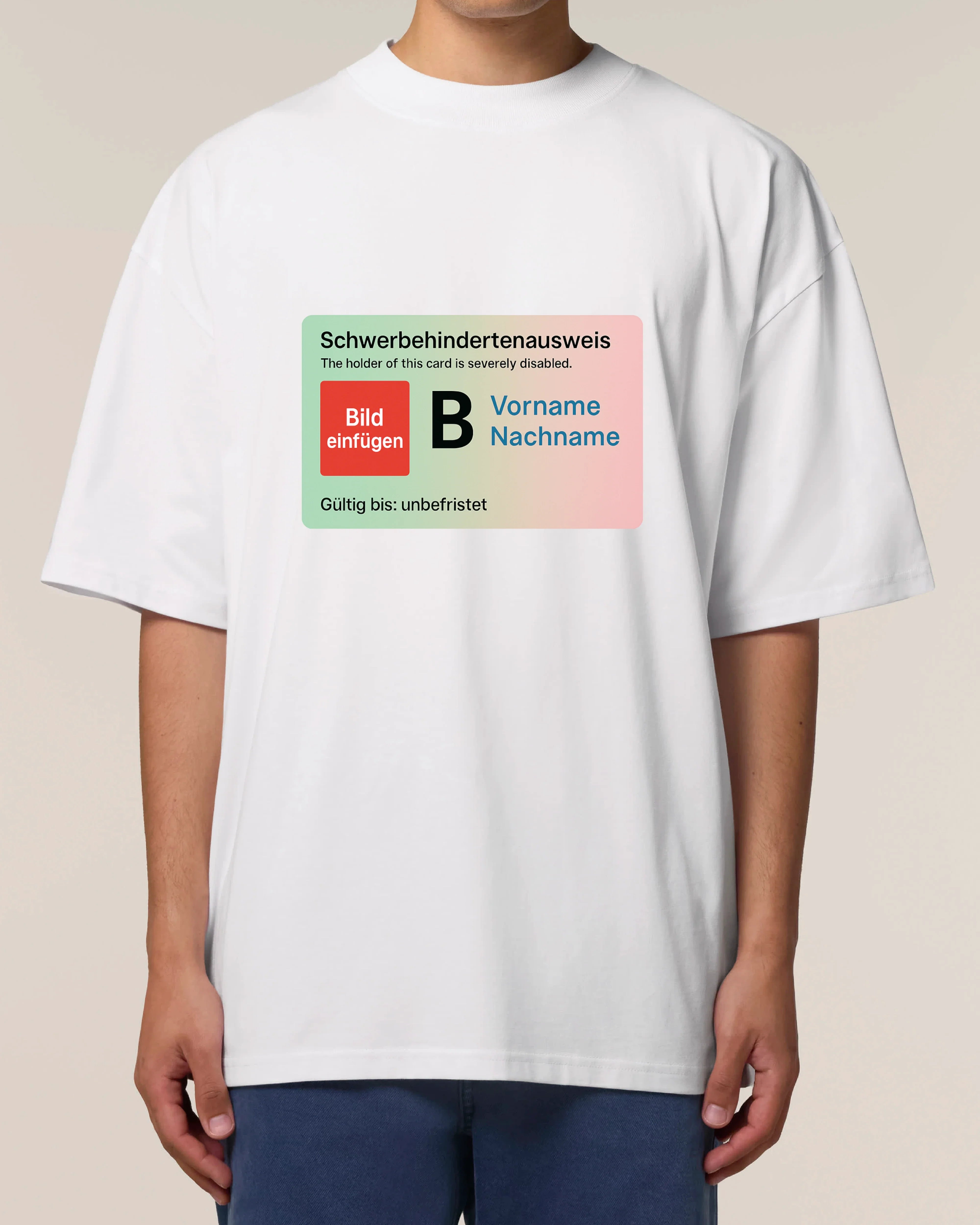 Schwerbehindertenausweis Personalisierbar - Premium Shirt Unisex