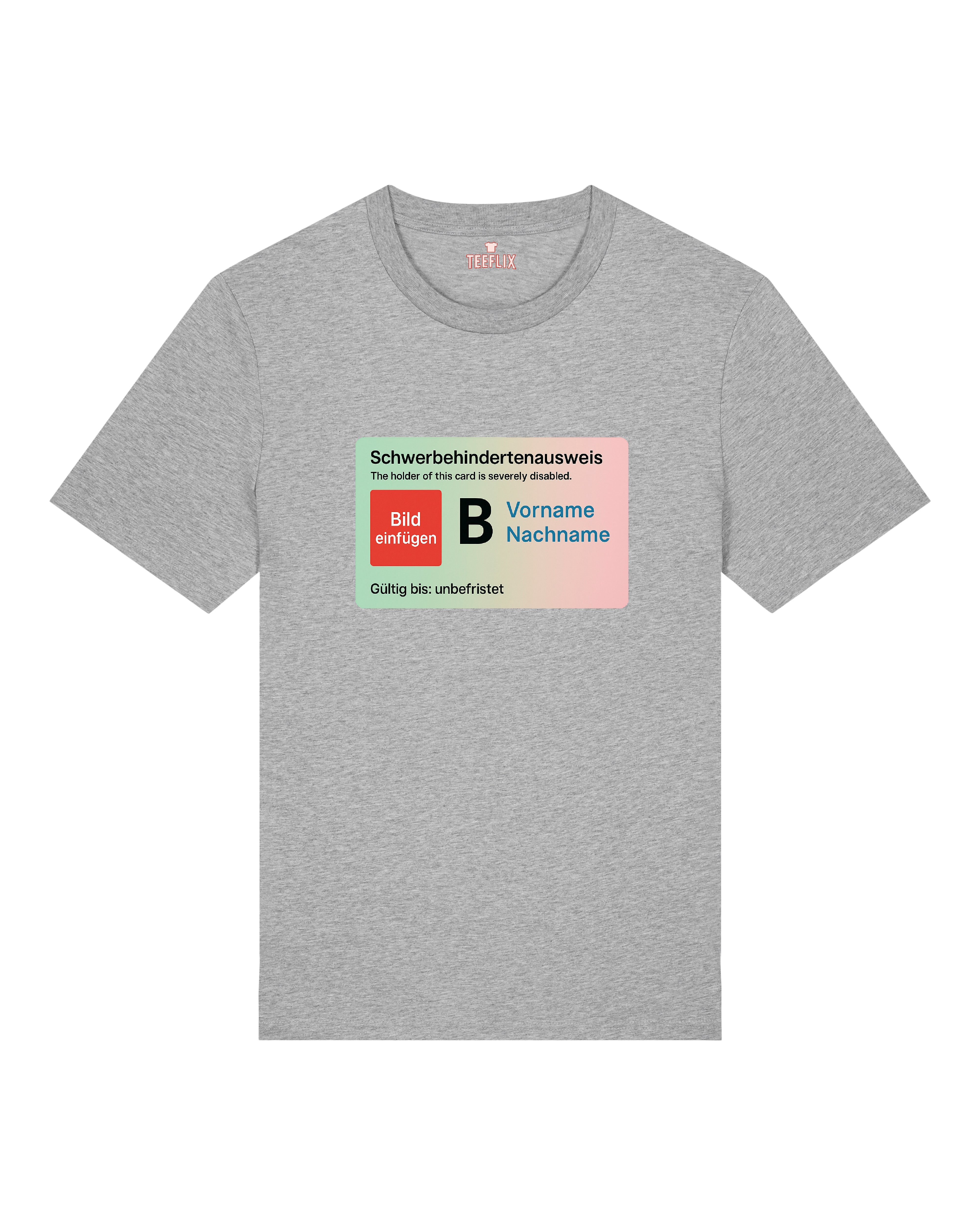 Schwerbehindertenausweis Personalisierbar - Premium Shirt Unisex