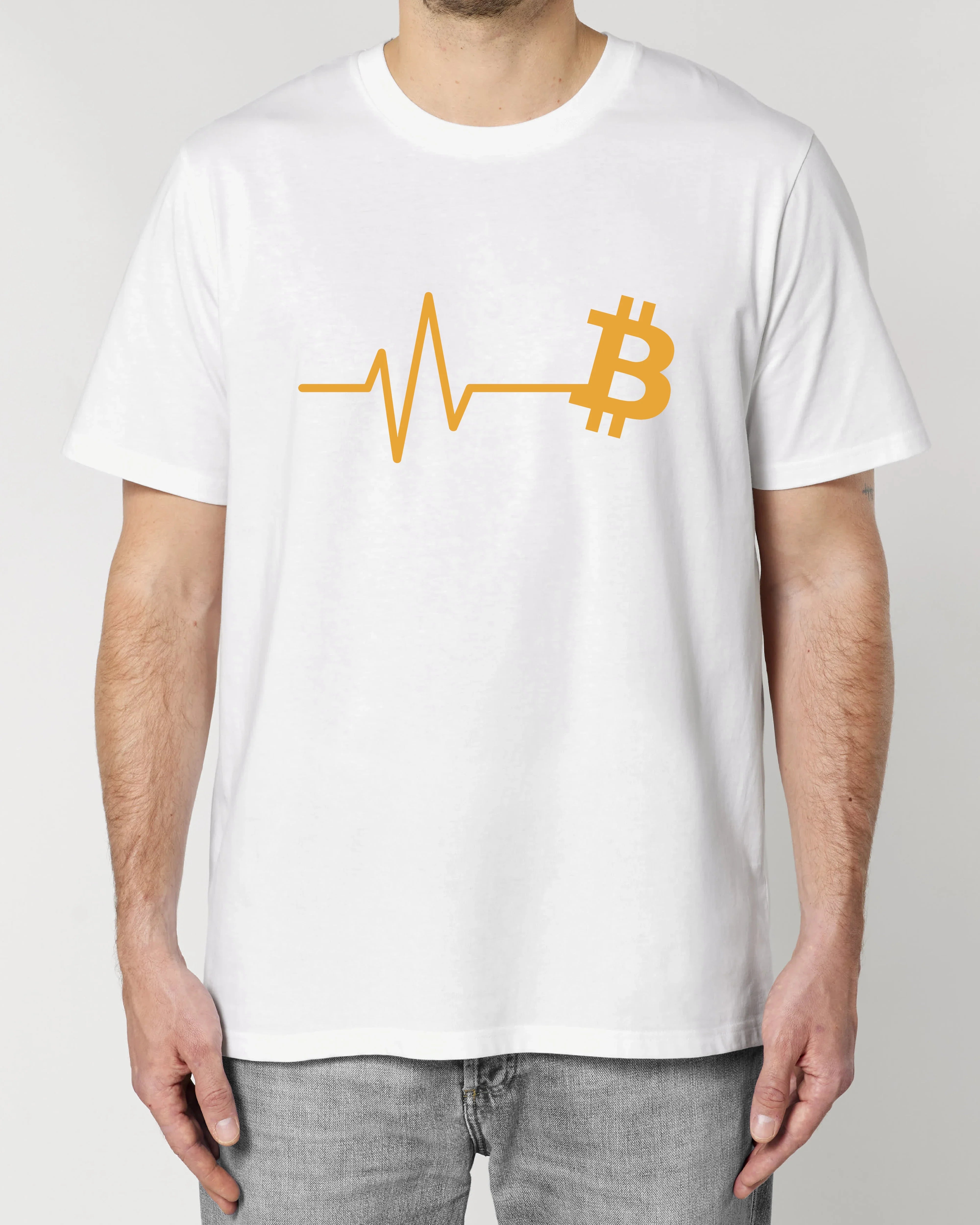 Bitcoin Pulse – Krypto Herzschlag T-Shirt | teelavo Premium Unisex Shirt