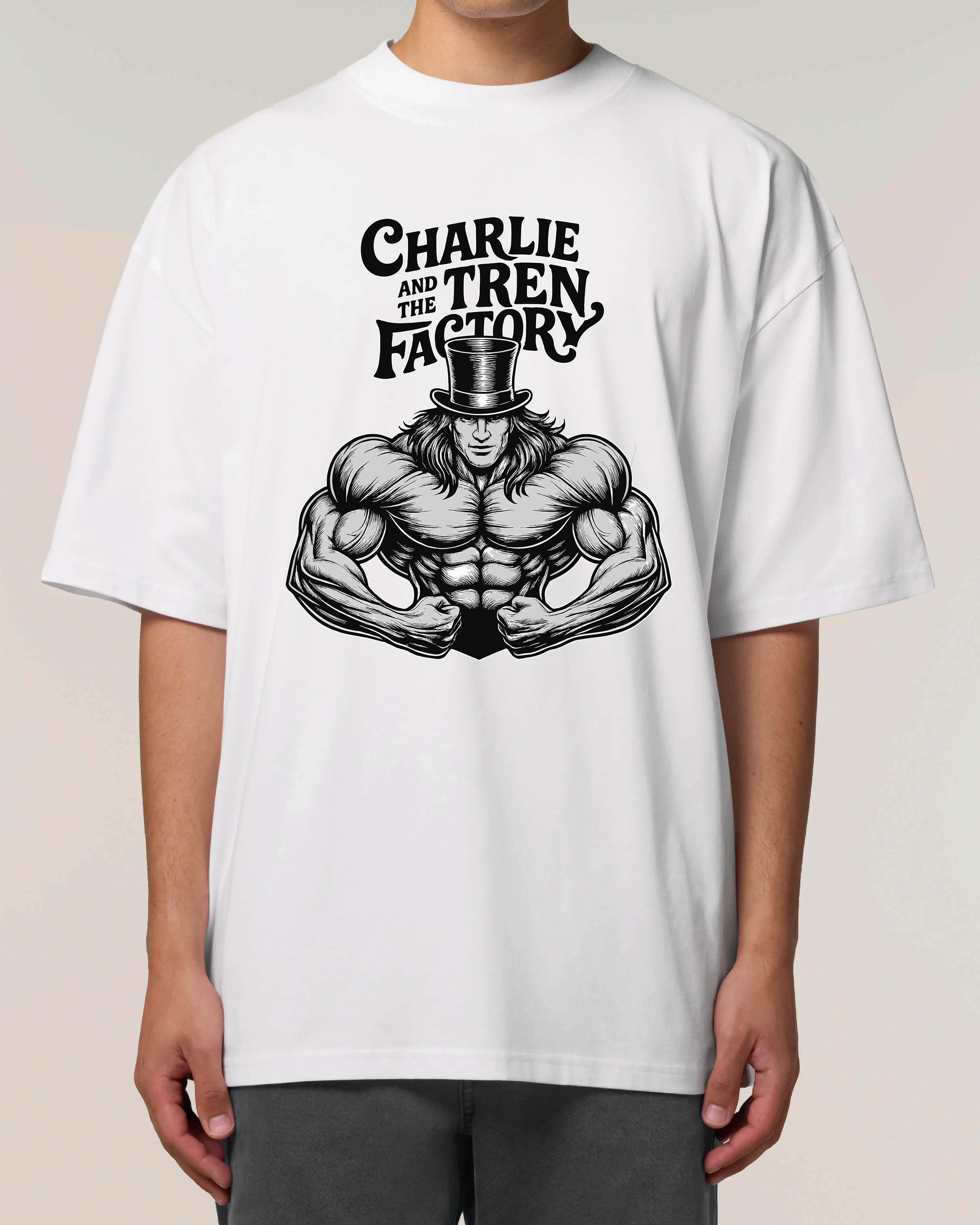 Charlie and the Tren Factory Shirt – Lustiges Gym Pump Cover im Bodybuilder Style | teelavo