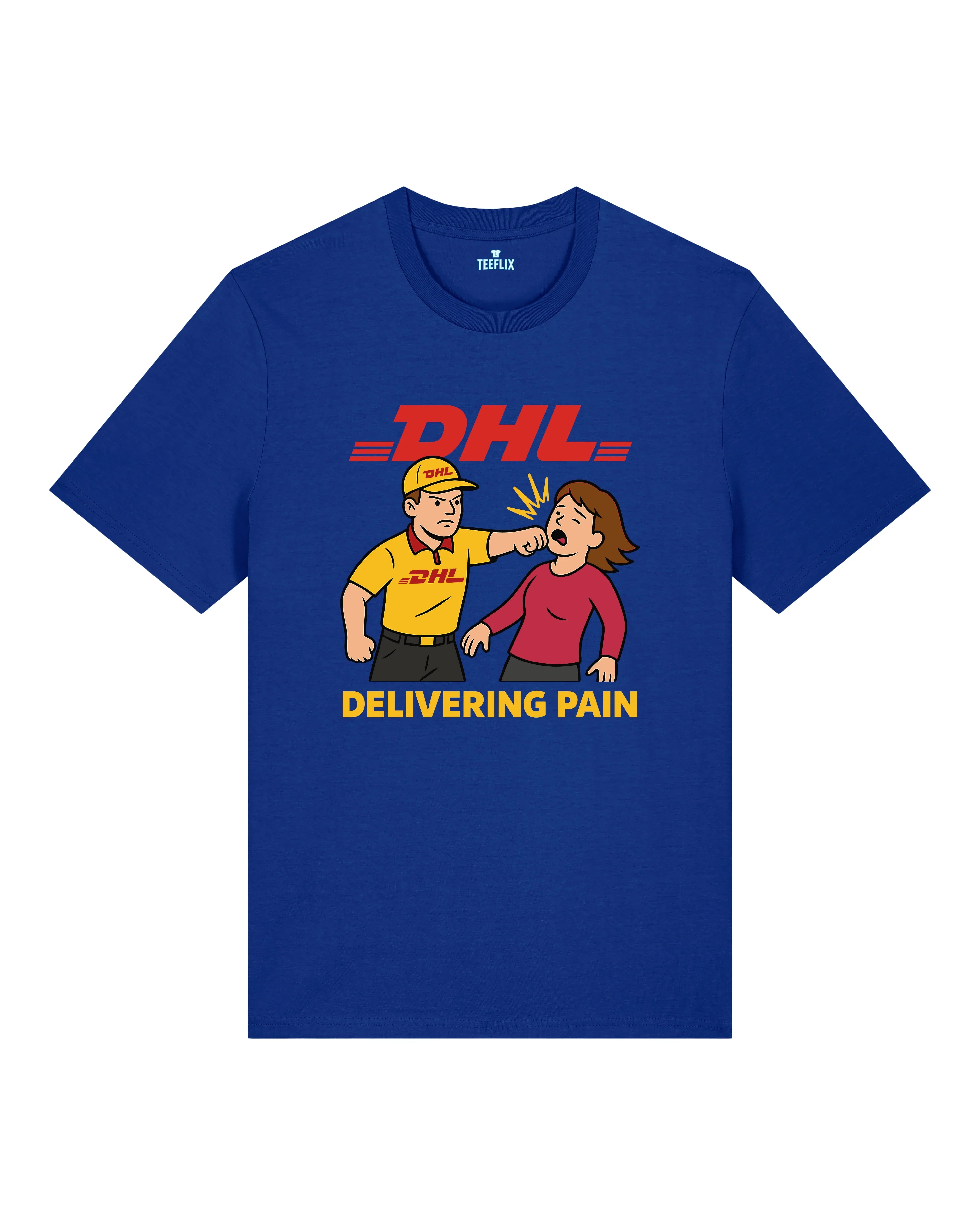 Satire Shirt DHL Parodie Delivering Pain | teelavo