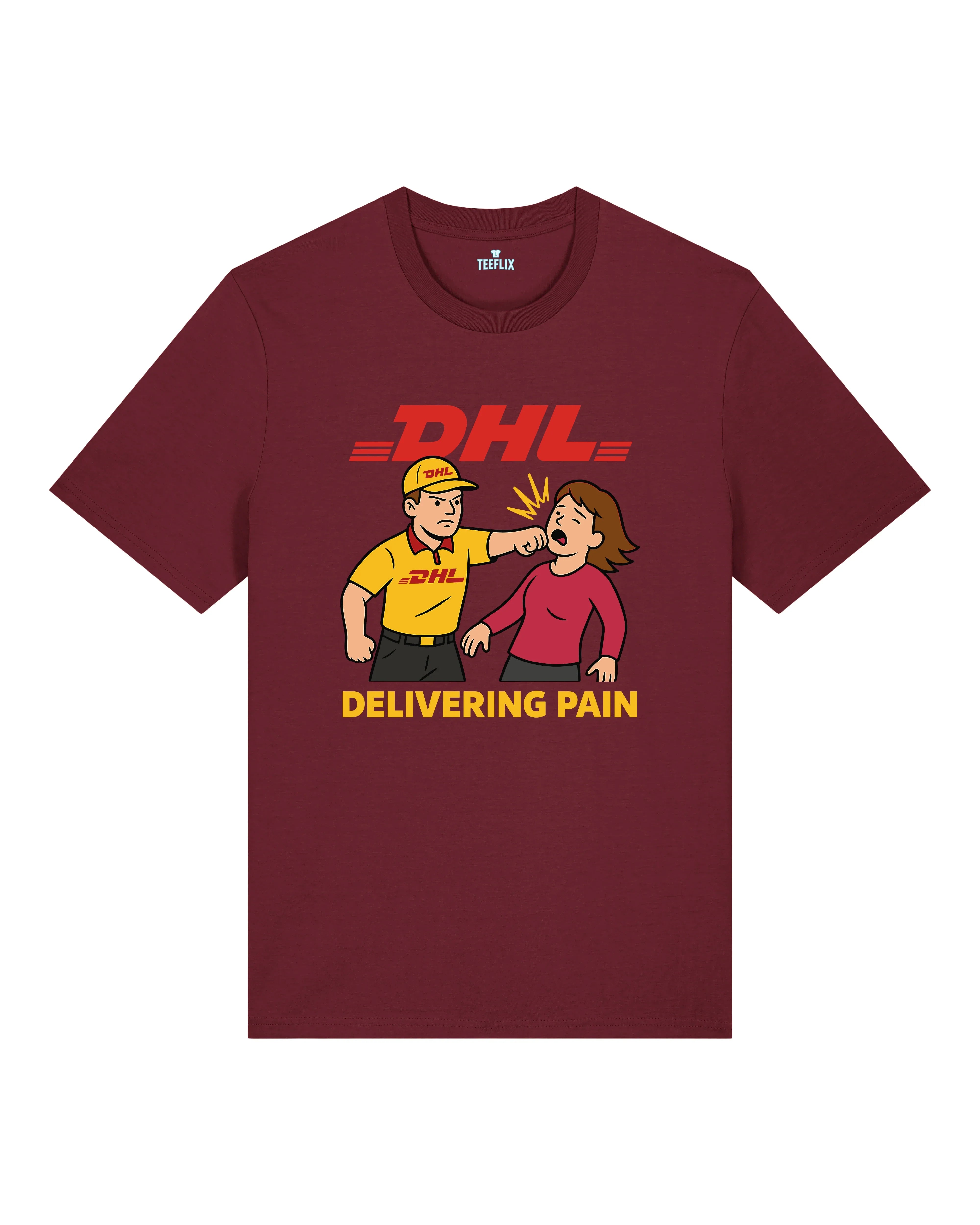 Satire Shirt DHL Parodie Delivering Pain | teelavo