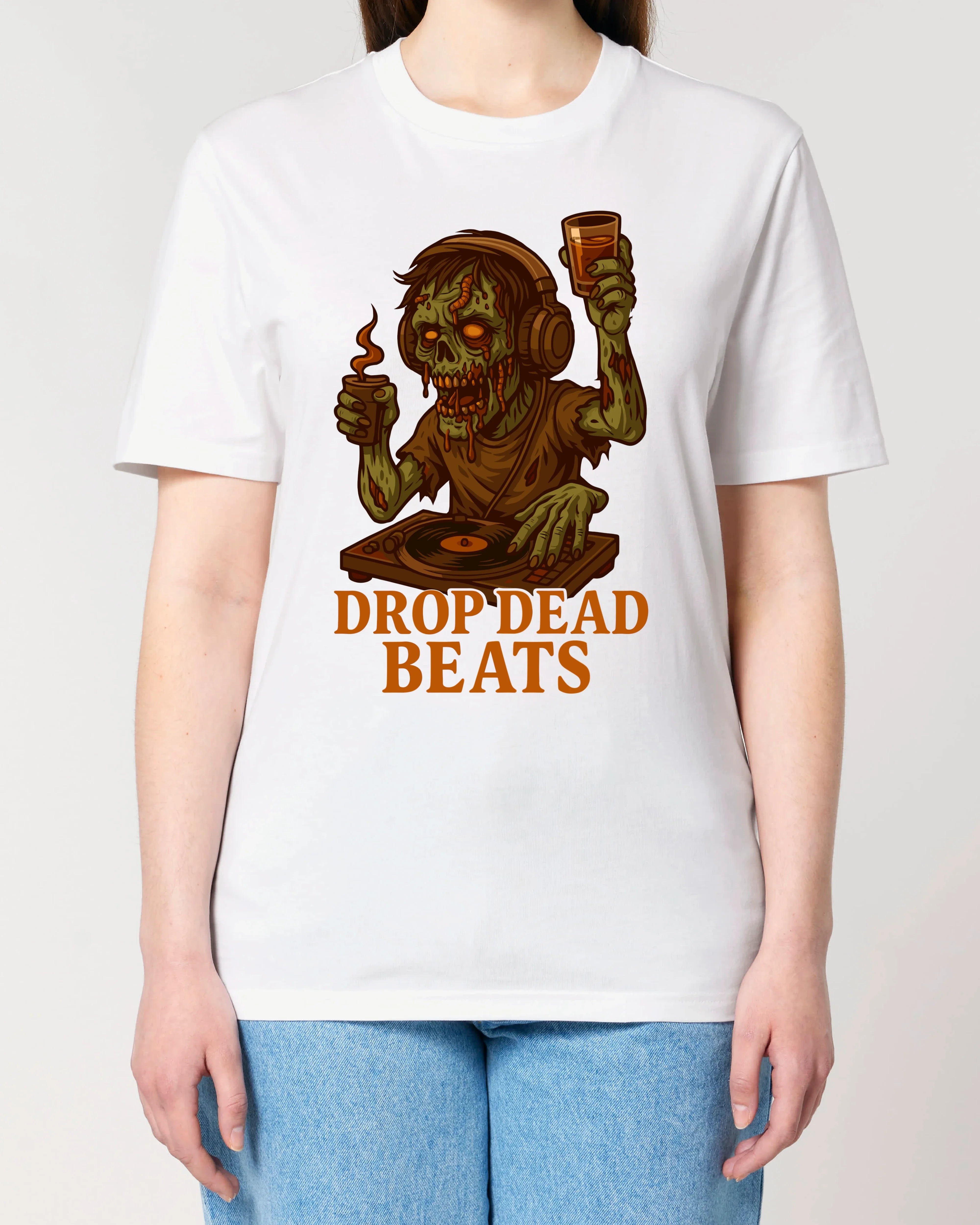 Drop Dead Beats Zombie Halloween Shirt – Lustiges Horror Spruchshirt | teelavo