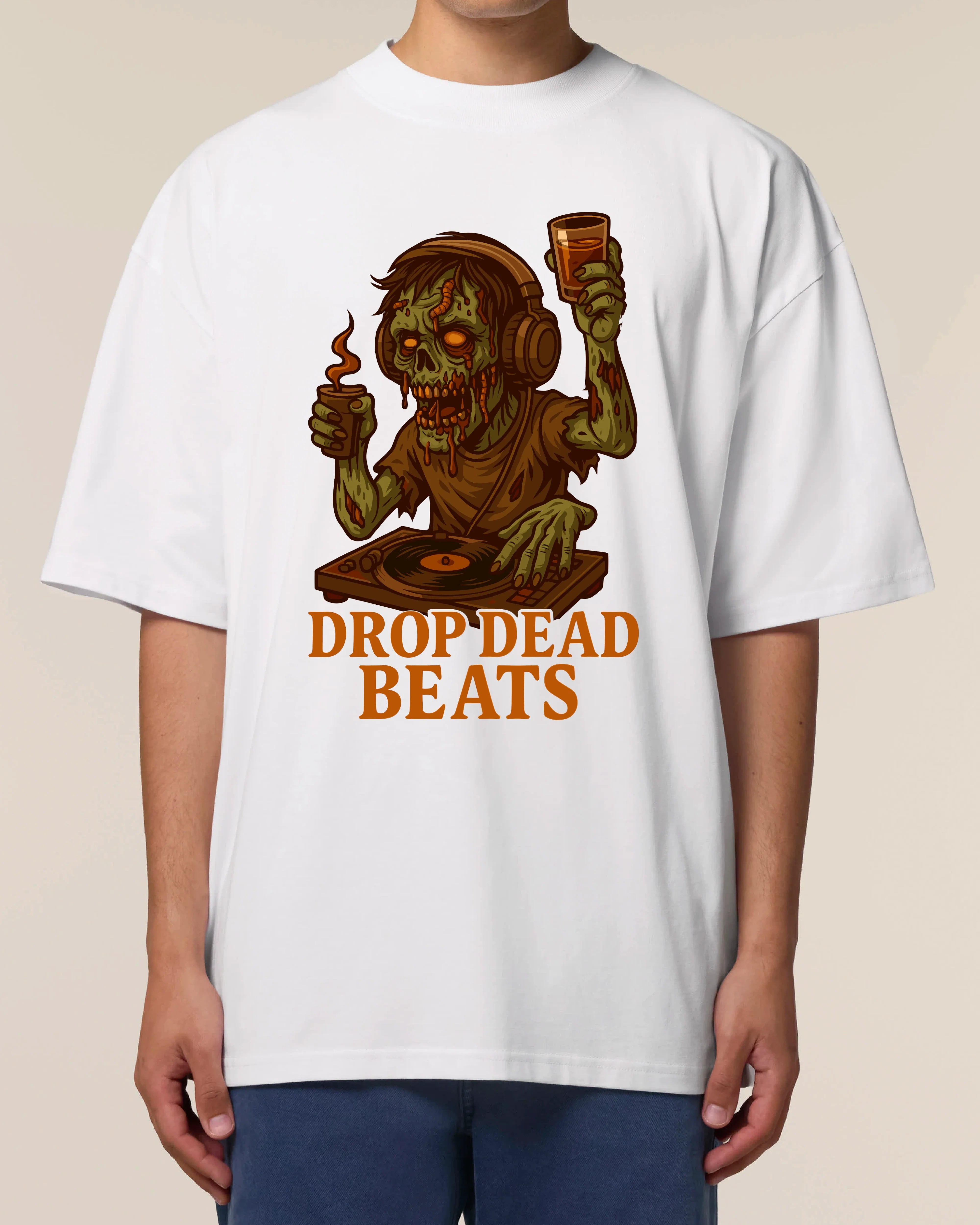 Drop Dead Beats Zombie Halloween Shirt – Lustiges Horror Spruchshirt | teelavo