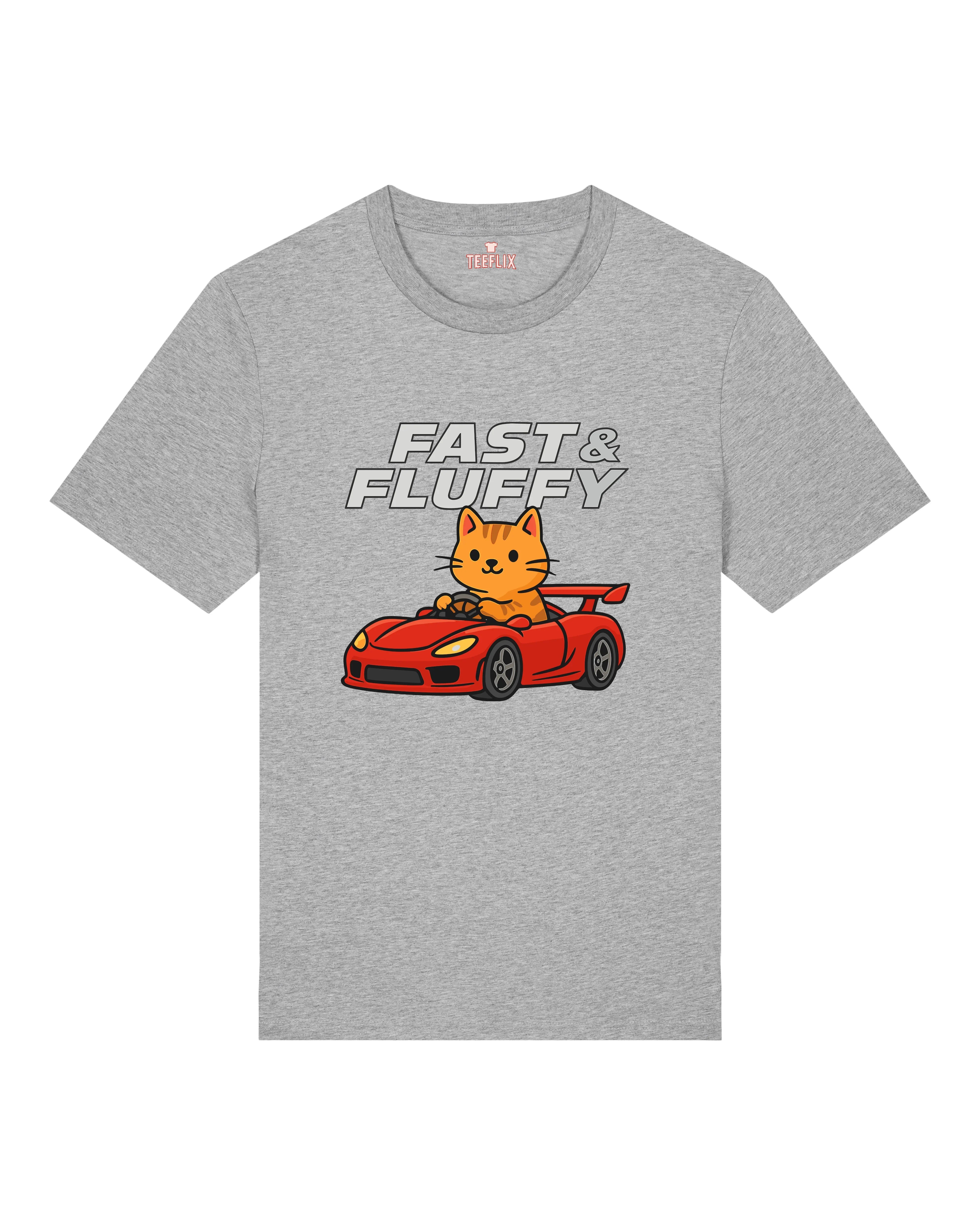 Fast & Fluffy Lustiges Katzen Auto T-Shirt Spruch | teelavo