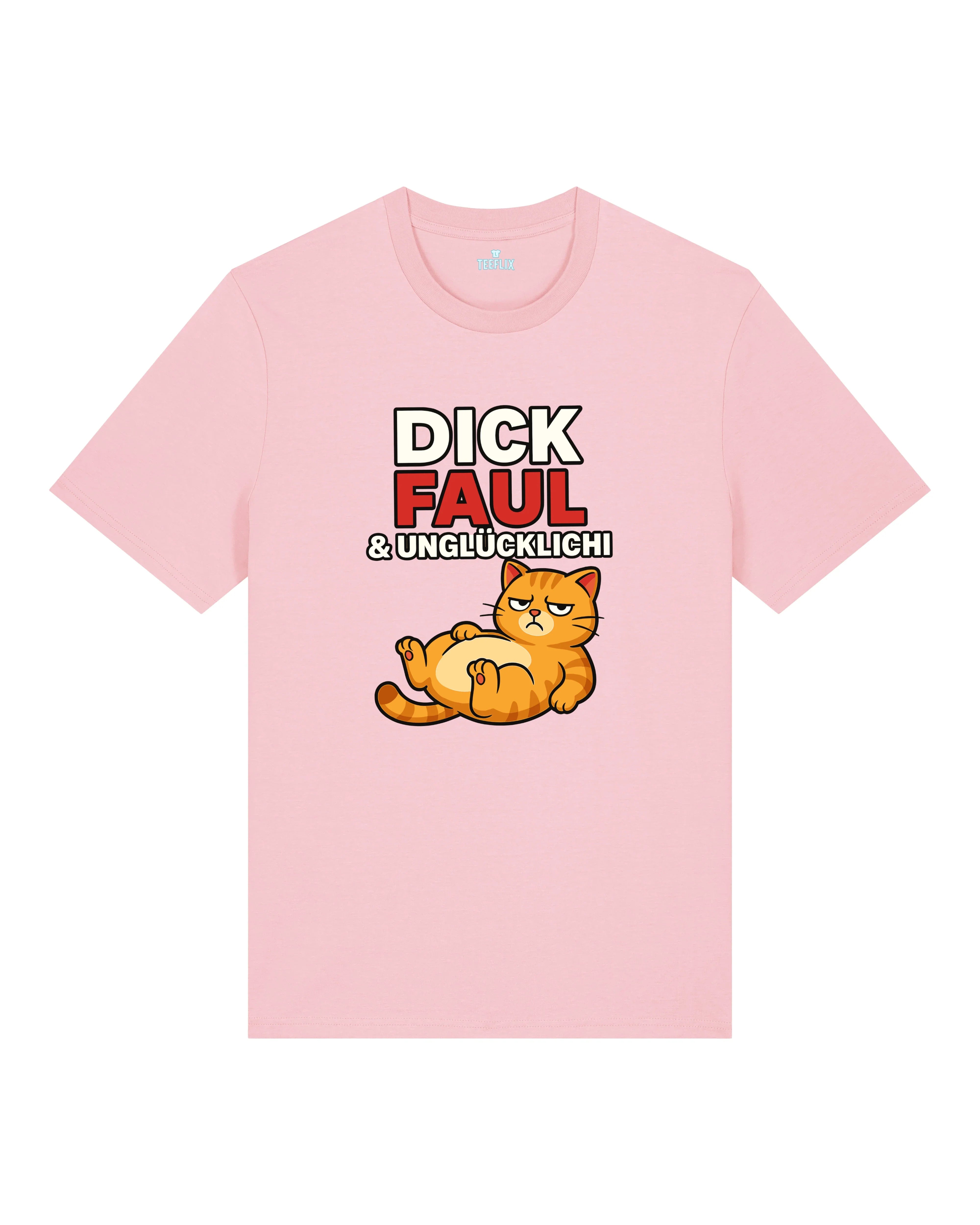 Dick Faul & Unglücklich Lustiges Katzen T-Shirt | teelavo