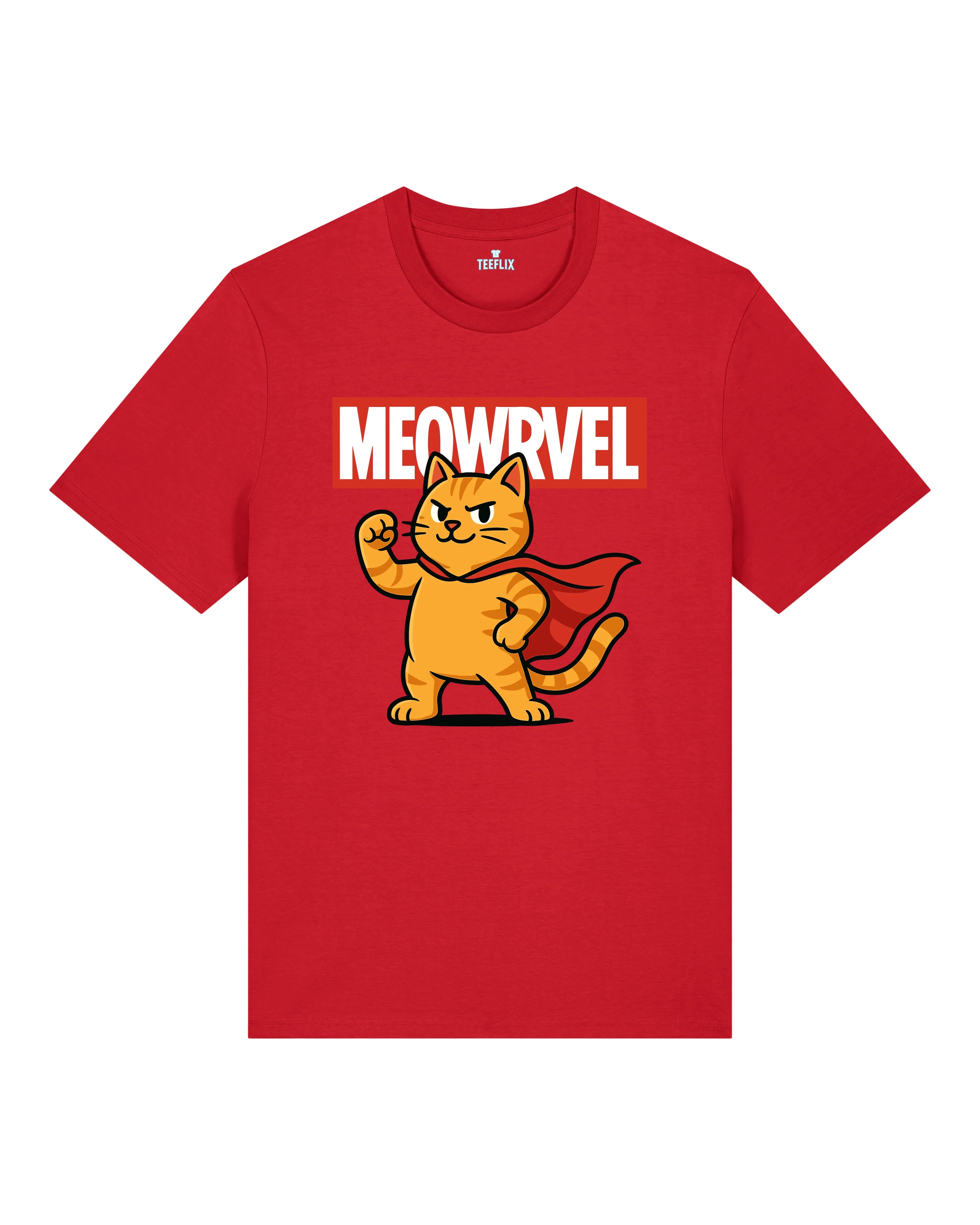 Meowrvel Superheld Lustiges Katzen T-Shirt Spruch | teelavo