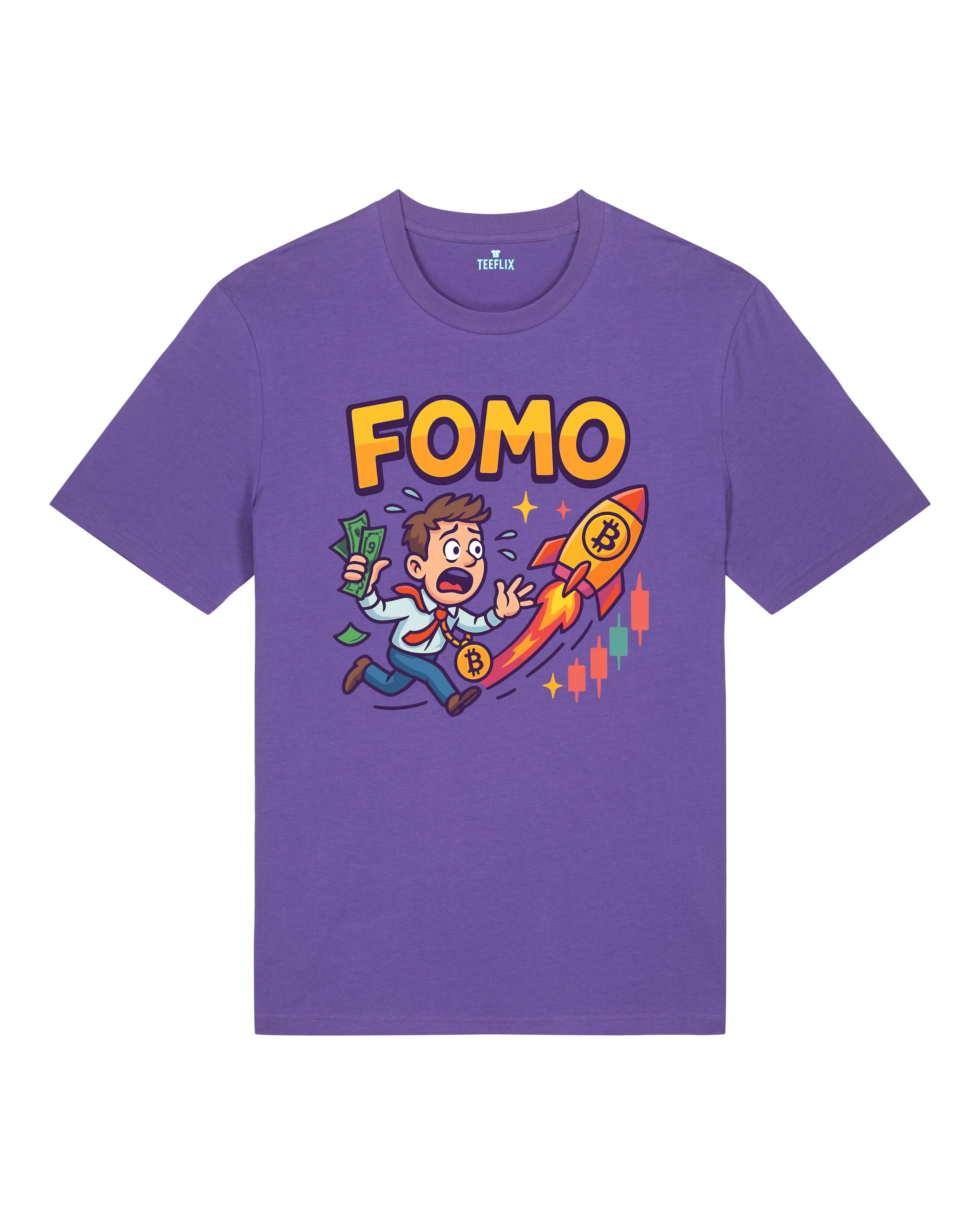 FOMO Bitcoin Rocket Crypto Shirt | teelavo