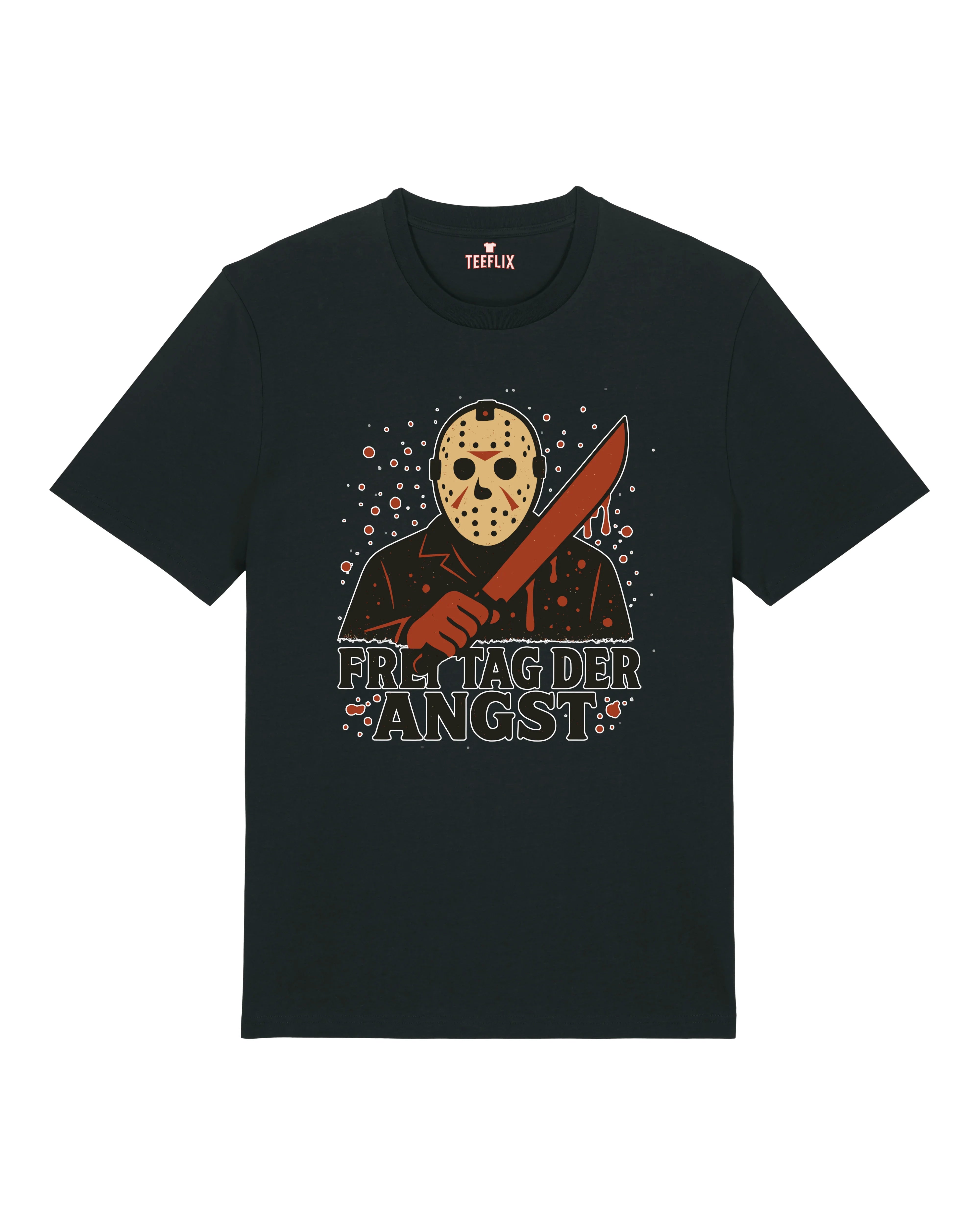 Freitag der Angst | Lustiges Halloween T-Shirt im Slasher-Stil | teelavo