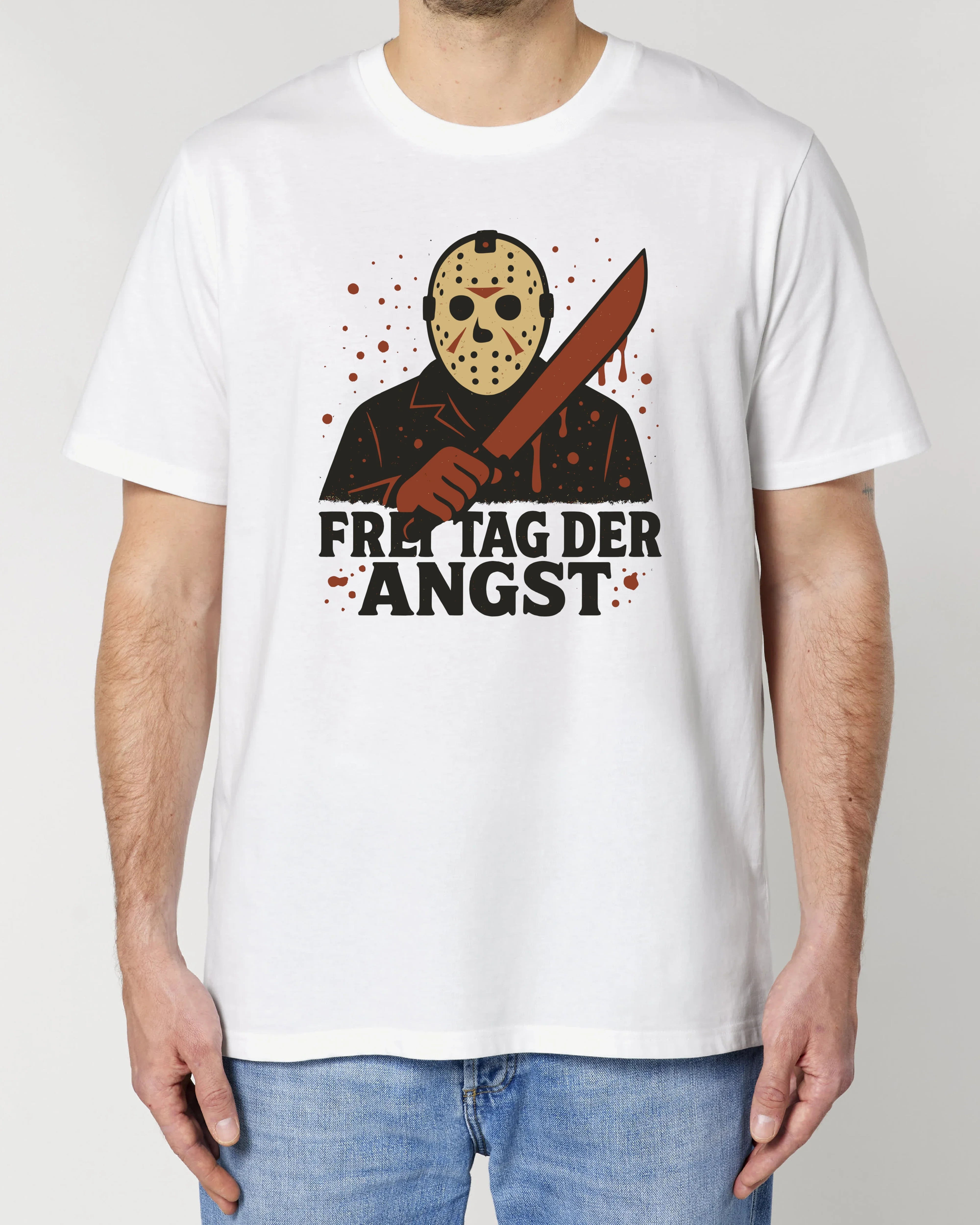 Freitag der Angst | Lustiges Halloween T-Shirt im Slasher-Stil | teelavo