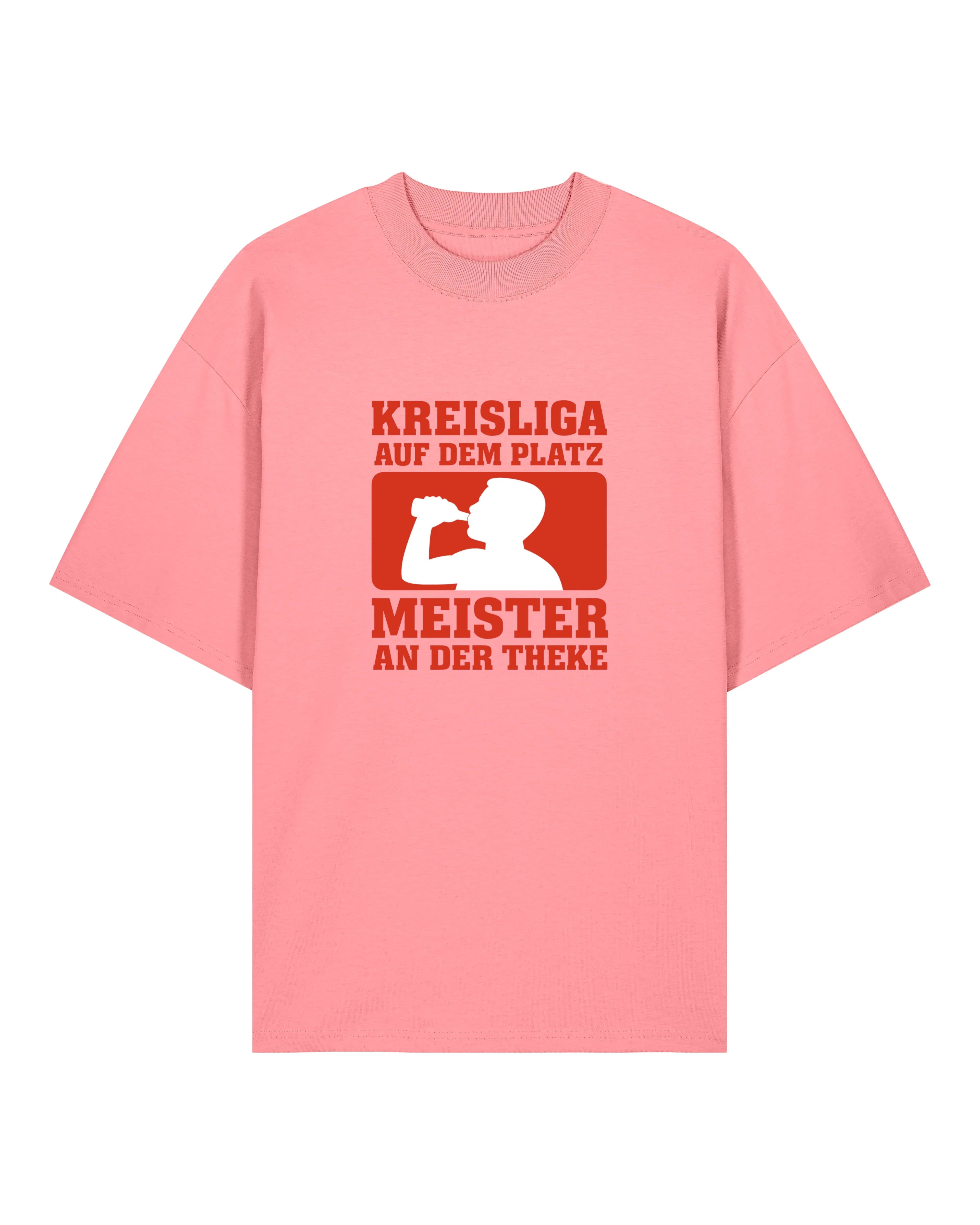 Kreisliga Shirt Meister an der Theke Oversized Lustiges Fußballshirt | teelavo