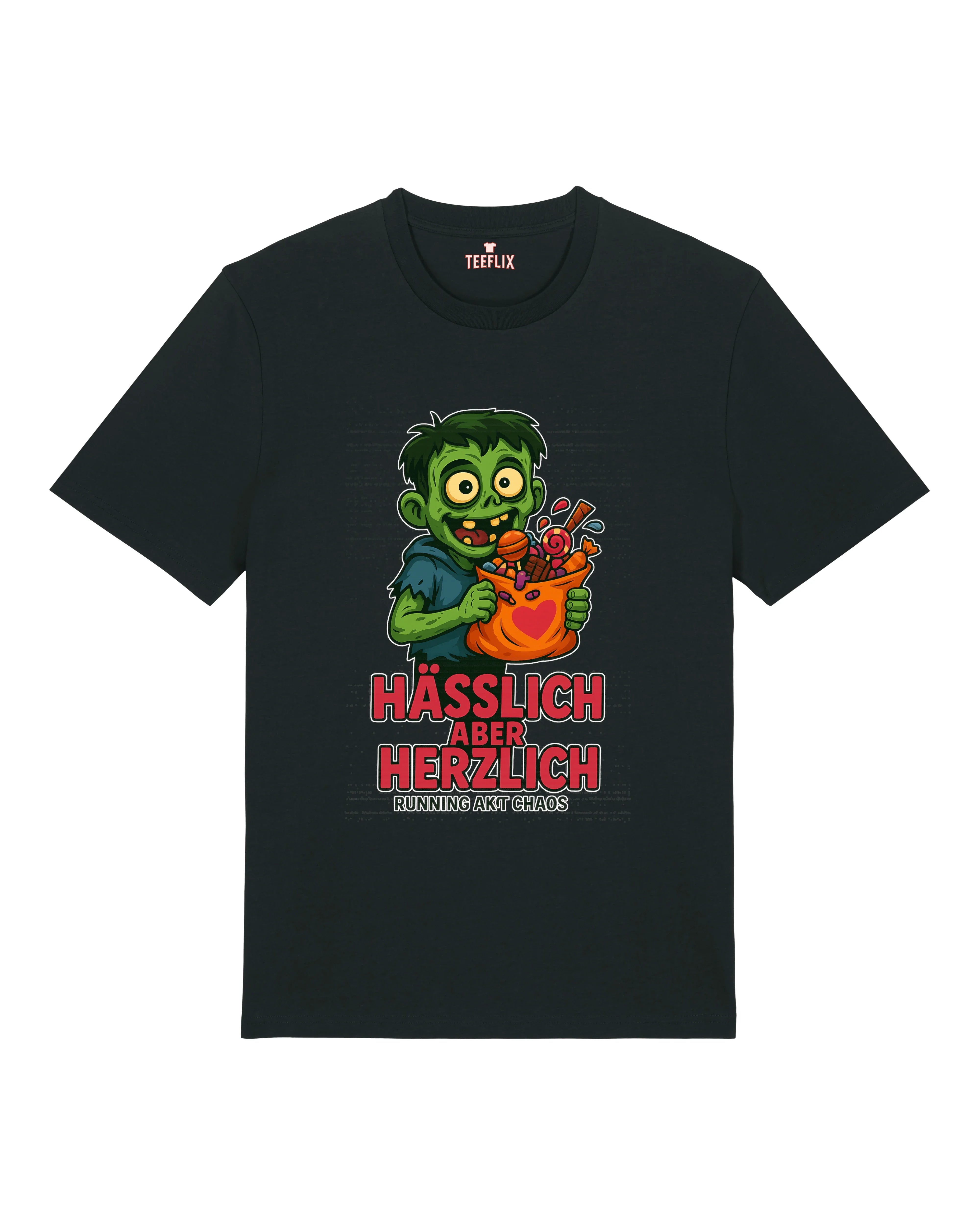 Hässlich aber Herzlich – Zombie Halloween Shirt | Lustiges Premium Unisex T-Shirt – teelavo
