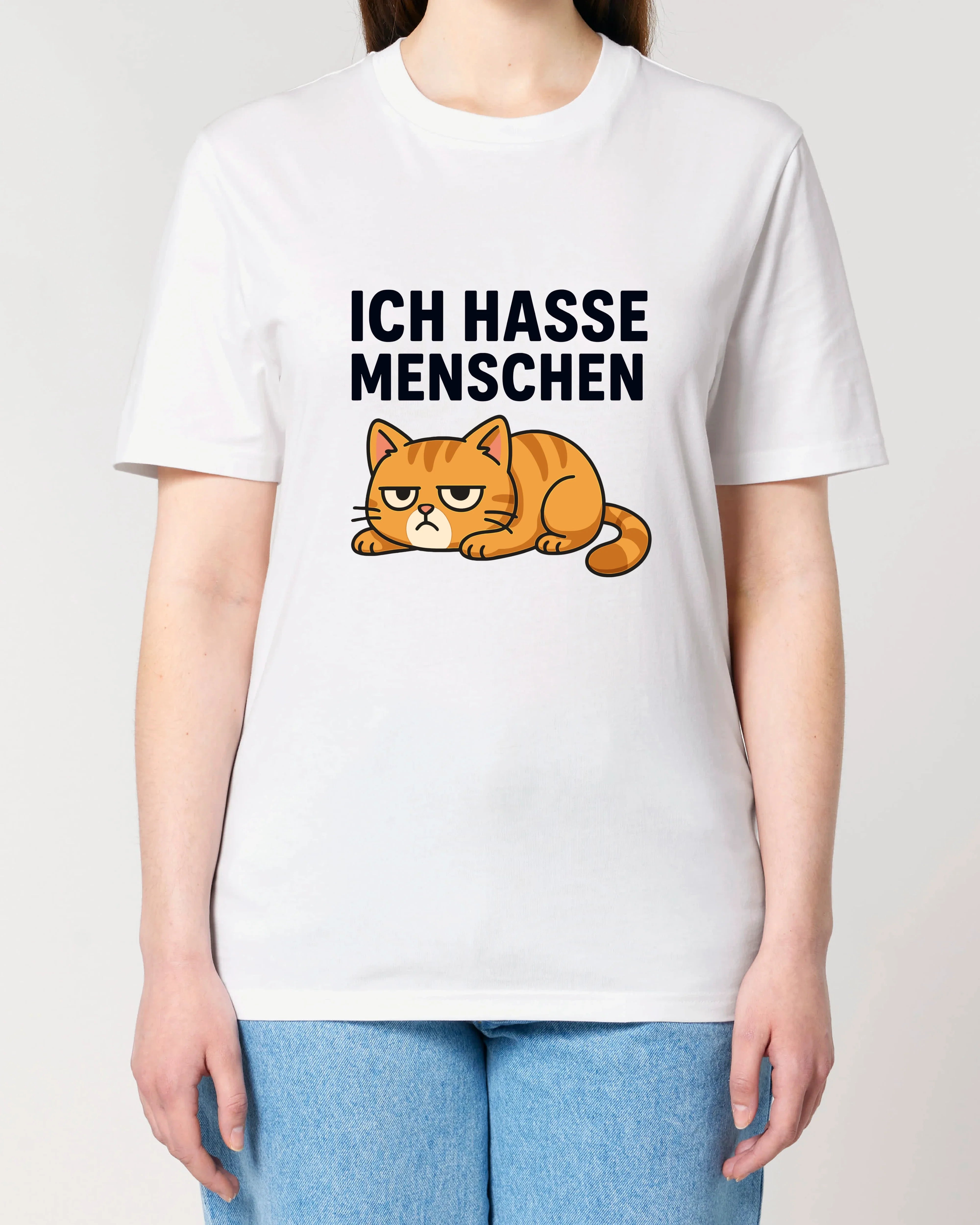 Ich hasse Menschen Lustiges Katzen T-Shirt Spruch | teelavo