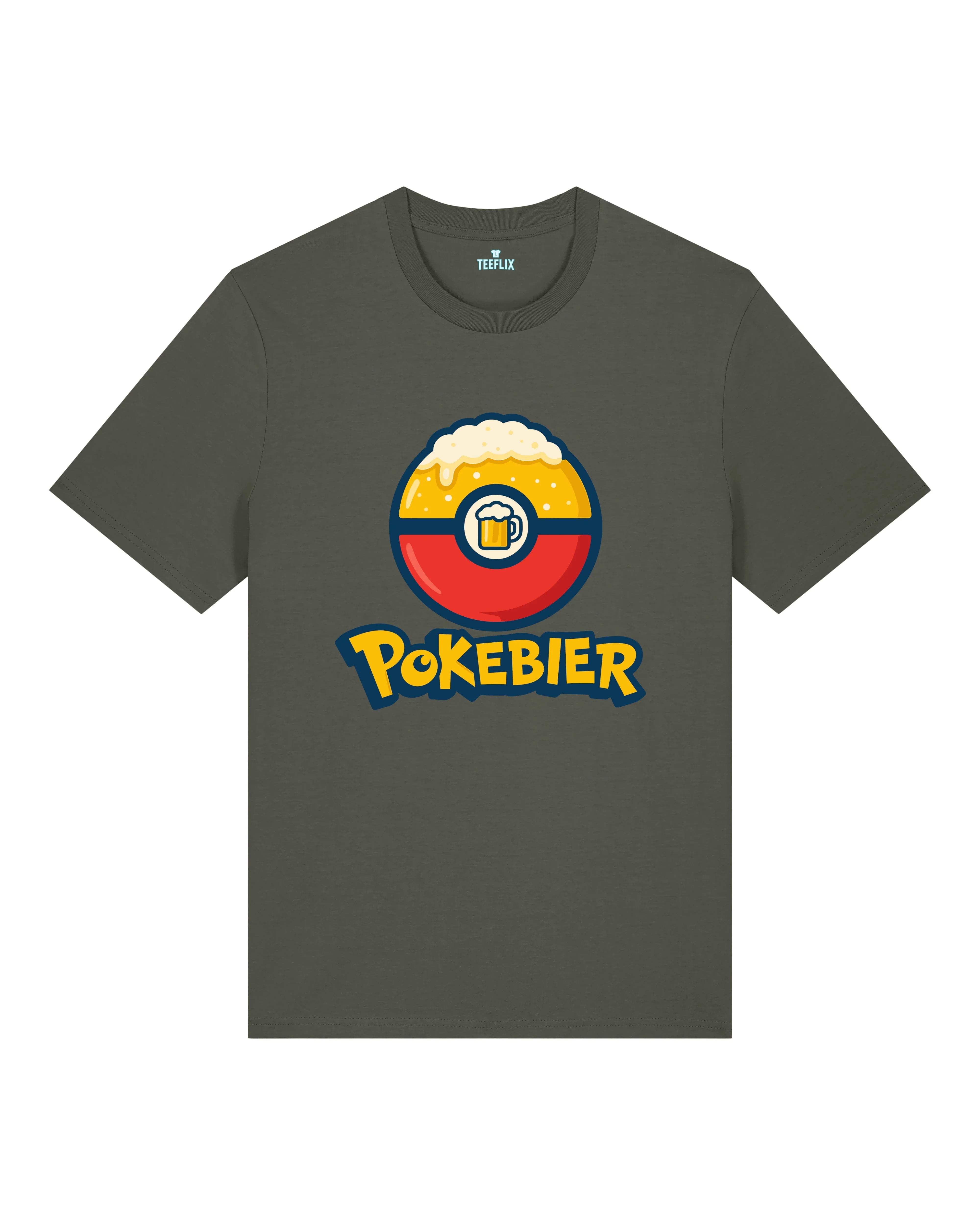 Pokebier T-Shirt Normal Fit | Lustiges Bier Shirt Gaming Parodie | teelavo