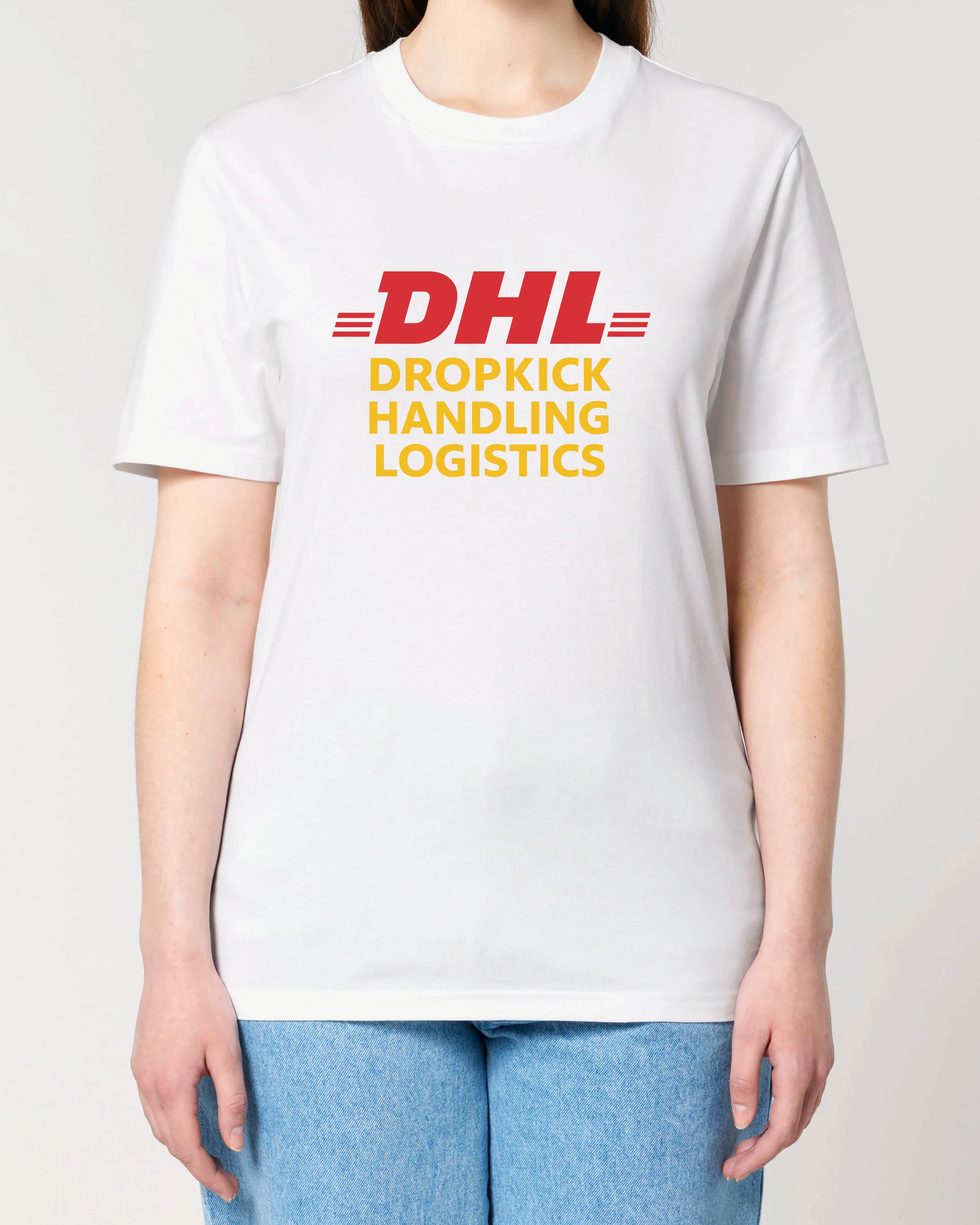 DHL Parodie Dropkick Handling Logistics Lustiges Shirt | teelavo