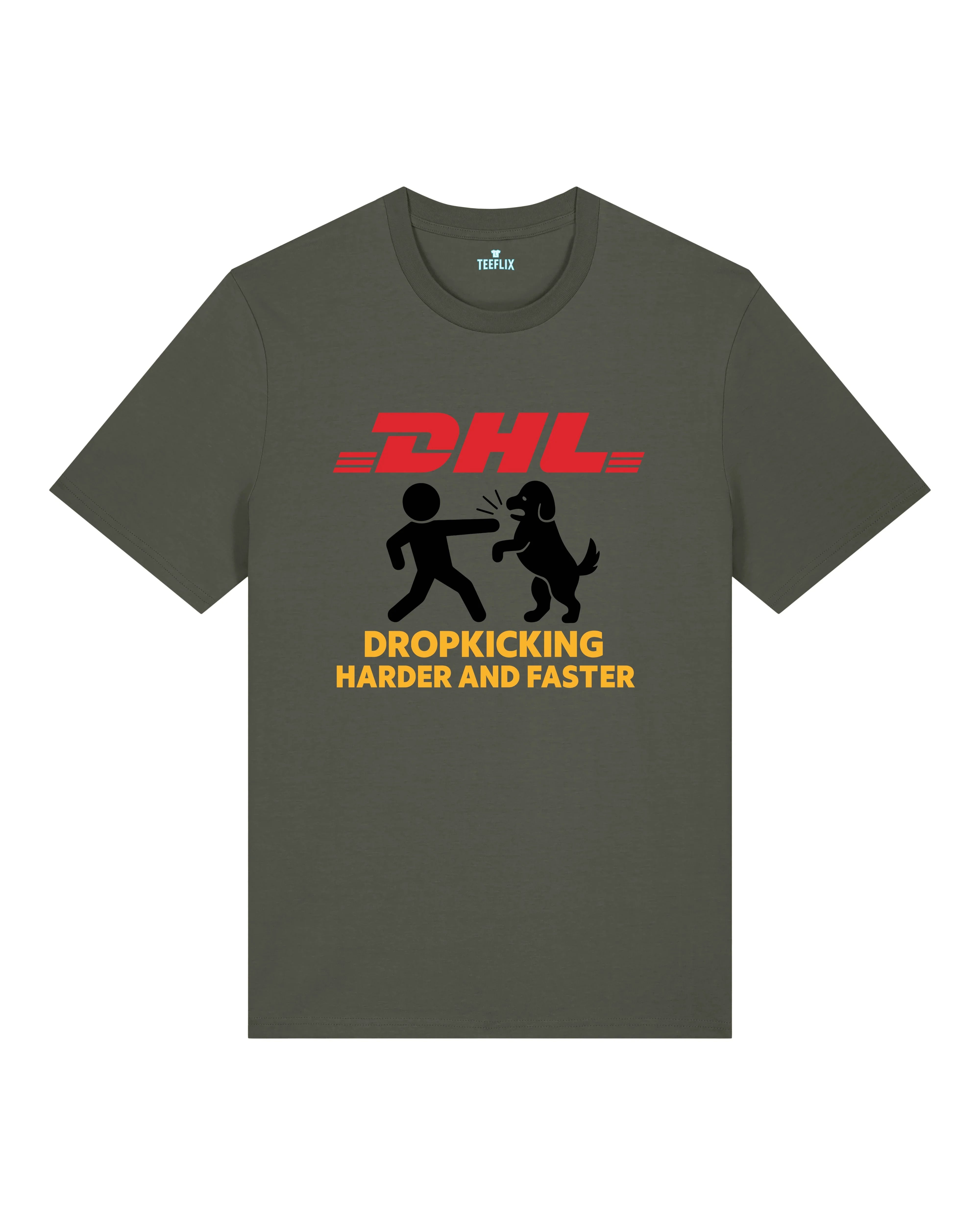 DHL Parodie Dropkicking Harder And Faster Lustiges Shirt| teelavo