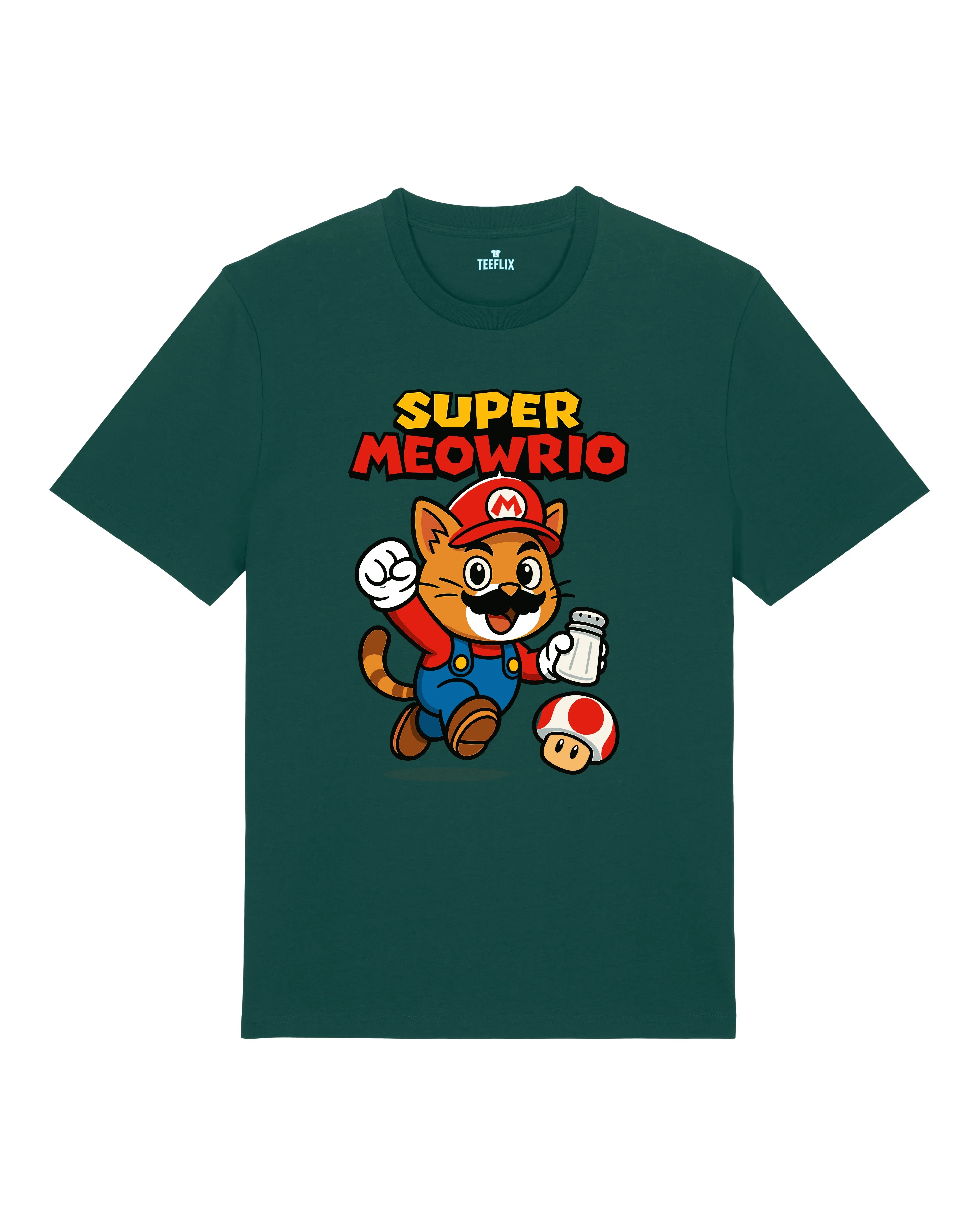 Super Meowrio Katze Lustiges T-Shirt Spruchshirt | teelavo