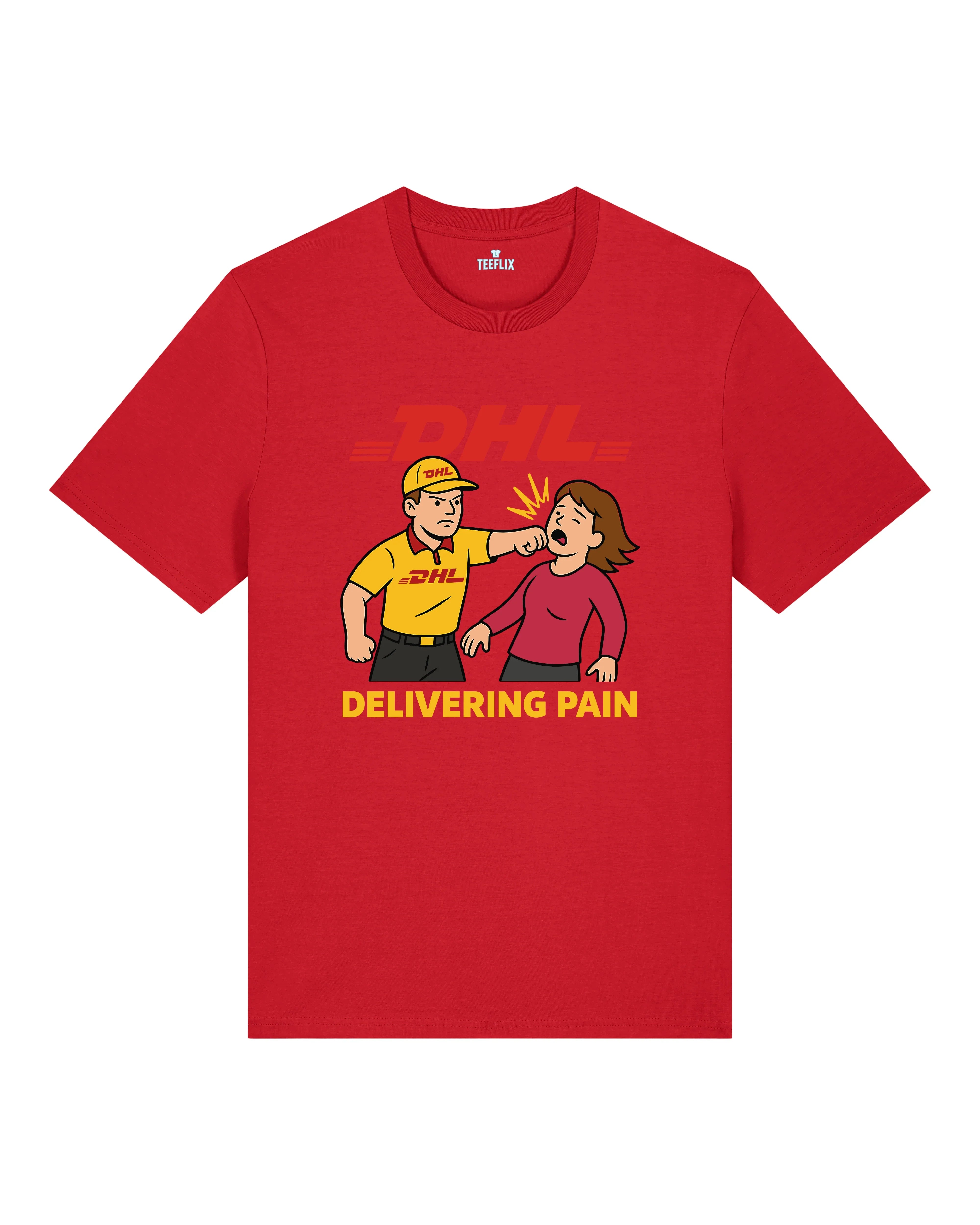 Satire Shirt DHL Parodie Delivering Pain | teelavo