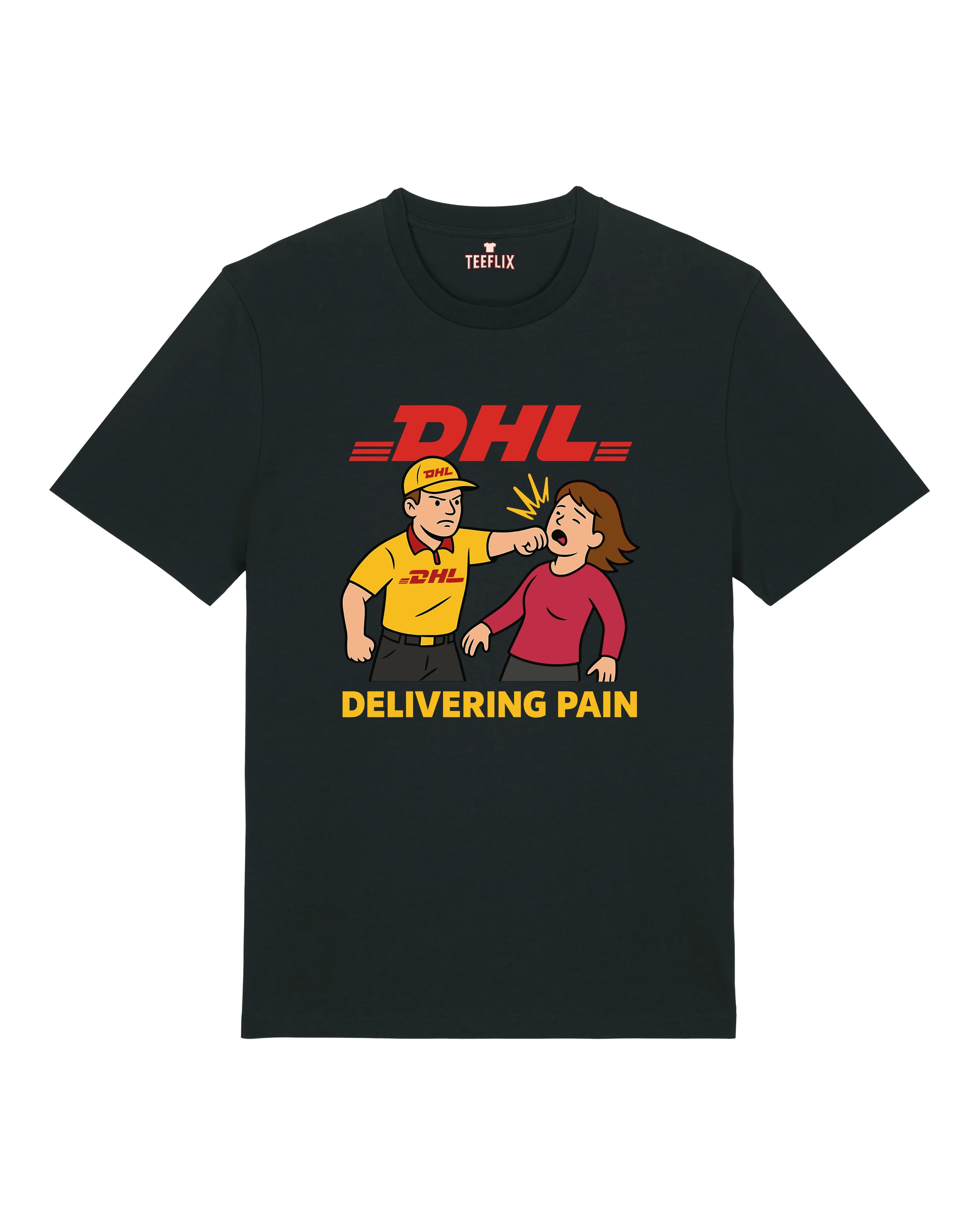 Satire Shirt DHL Parodie Delivering Pain | teelavo