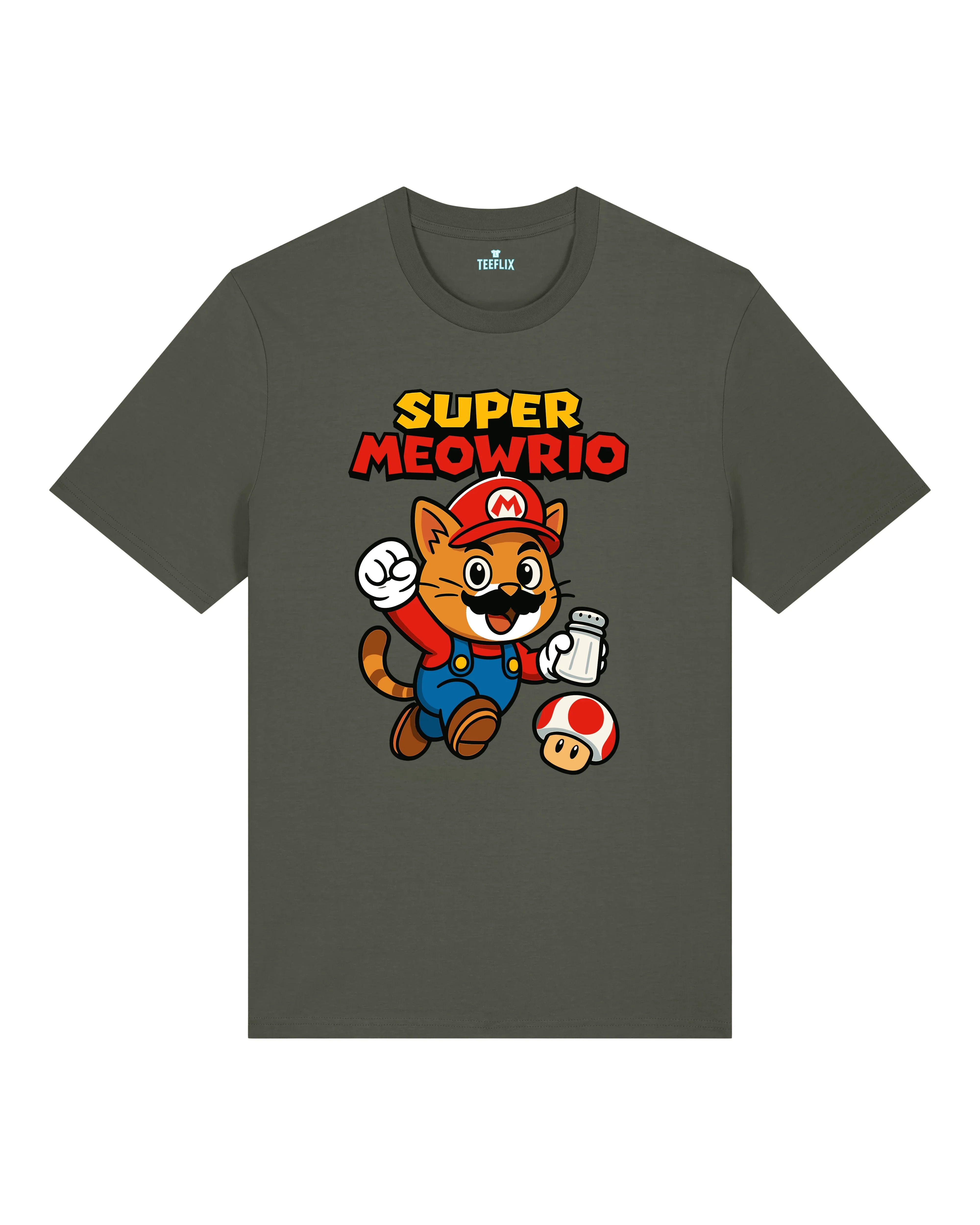 Super Meowrio Katze Lustiges T-Shirt Spruchshirt | teelavo