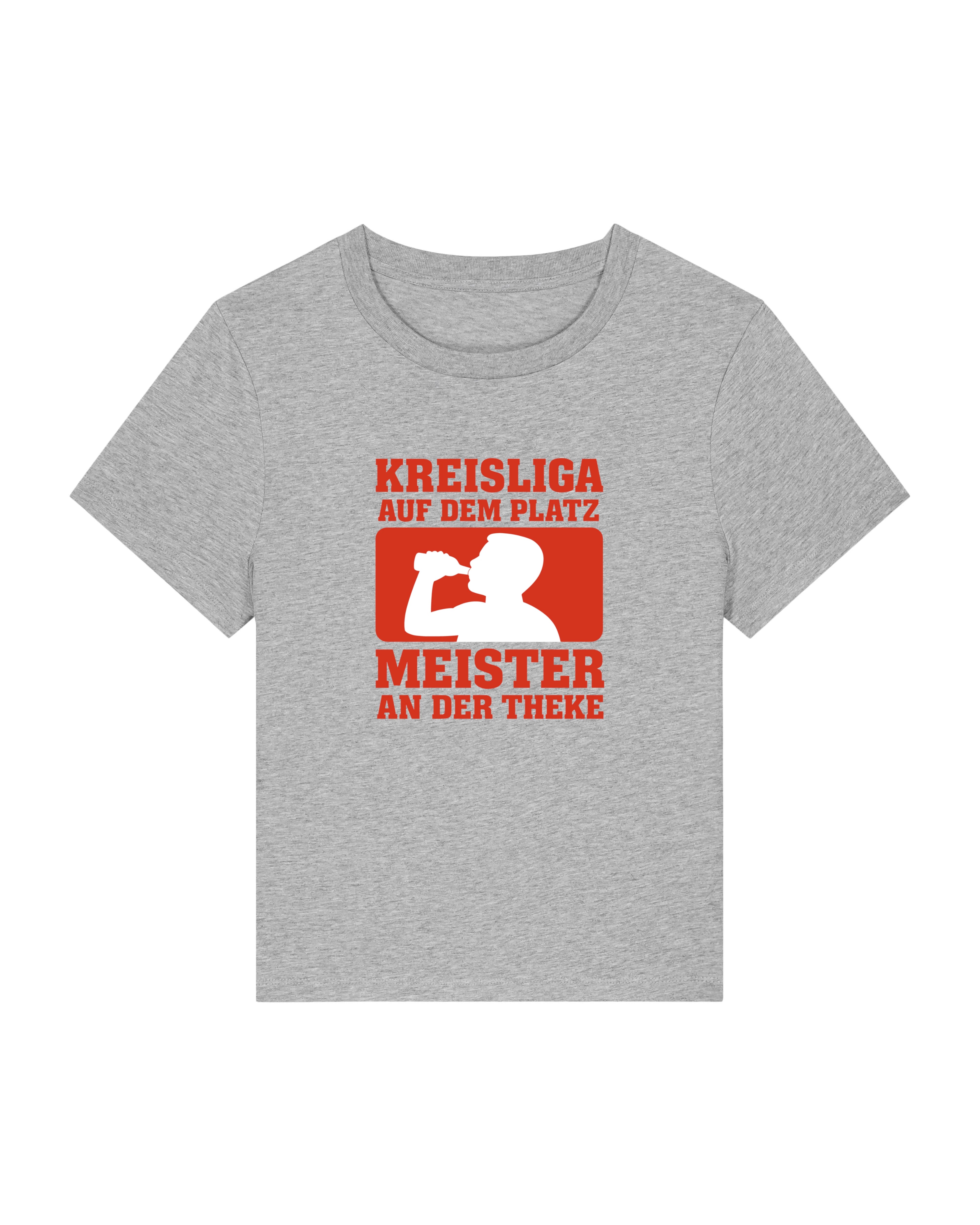 Kreisliga Damen Shirt – Lustiges Fußball Spruchshirt Meister an der Theke | teelavo