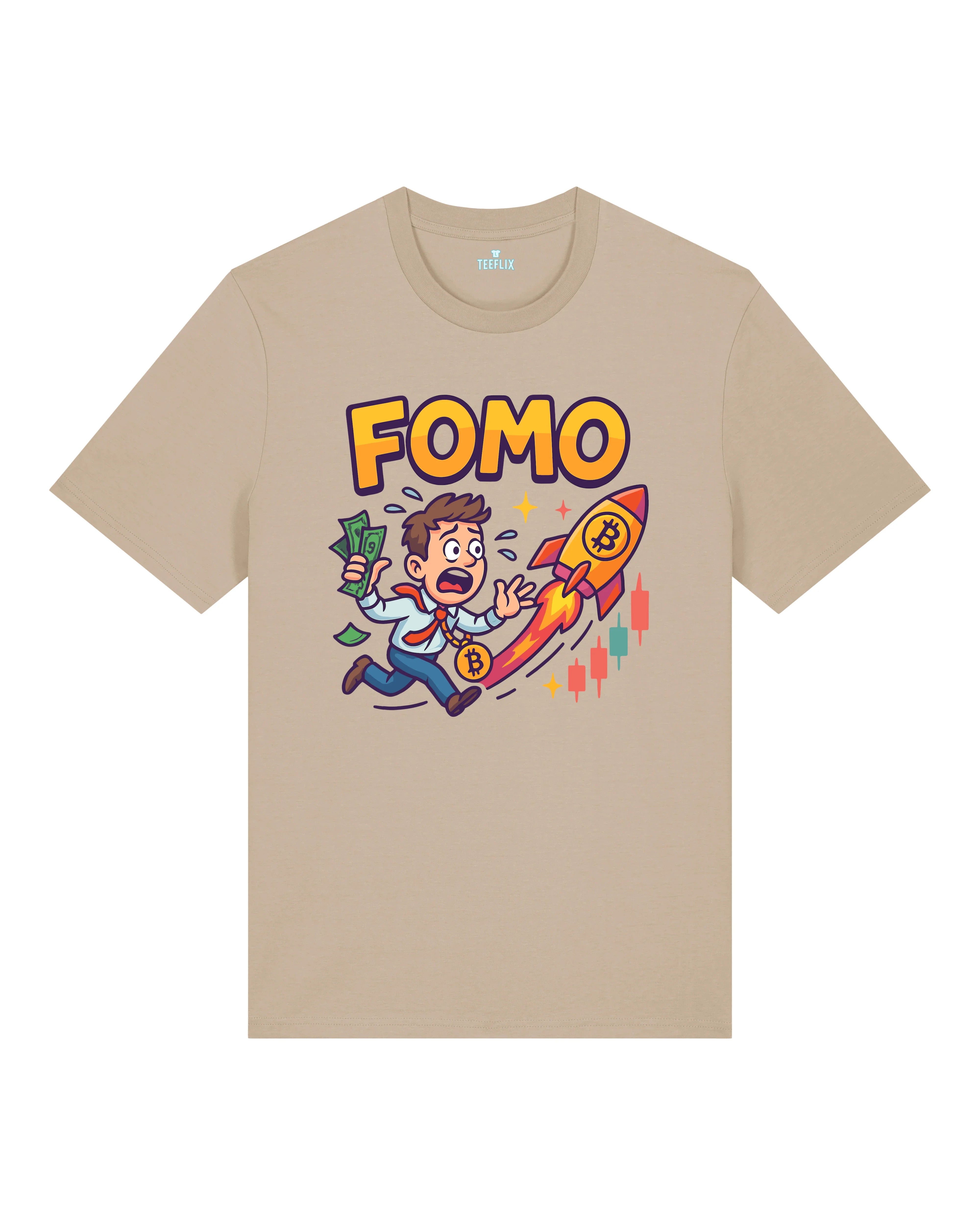 FOMO Bitcoin Rocket Crypto Shirt | teelavo