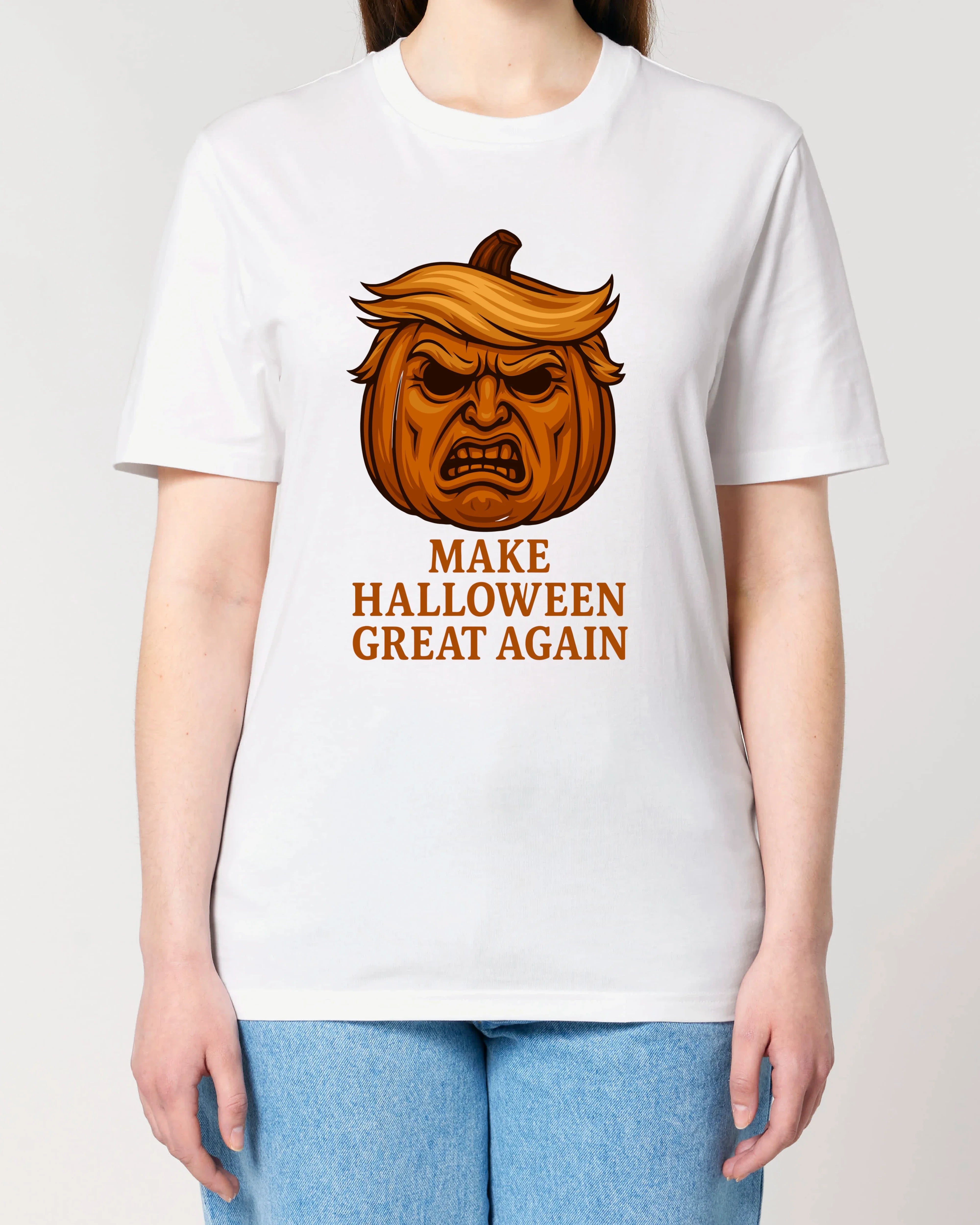 Make Halloween Great Again Kürbis Halloween Shirt – Lustiges Horror Spruchshirt | teelavo