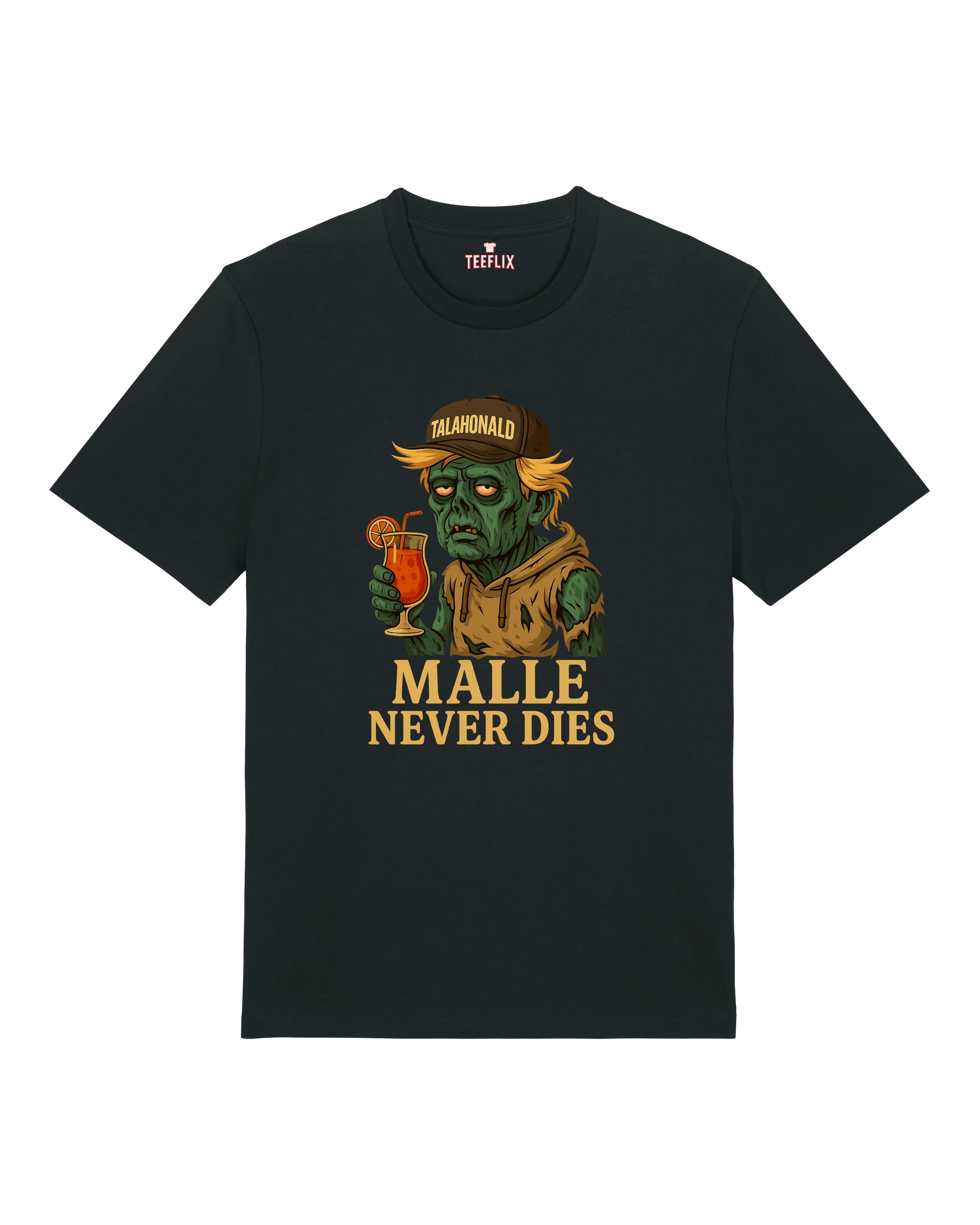 Malle Never Dies T-Shirt – Lustiges Zombie Shirt für Party & Urlaub – teelavo