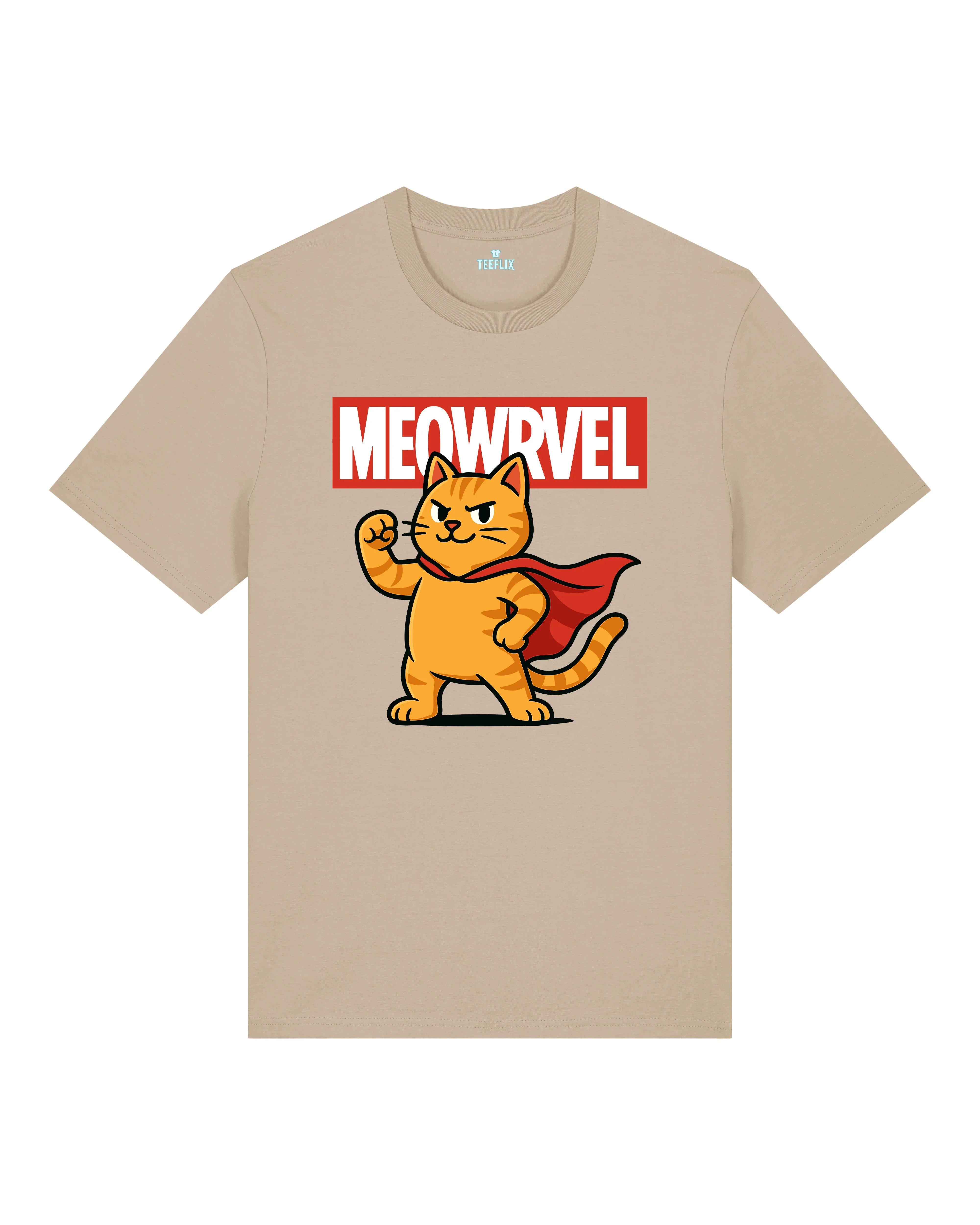 Meowrvel Superheld Lustiges Katzen T-Shirt Spruch | teelavo