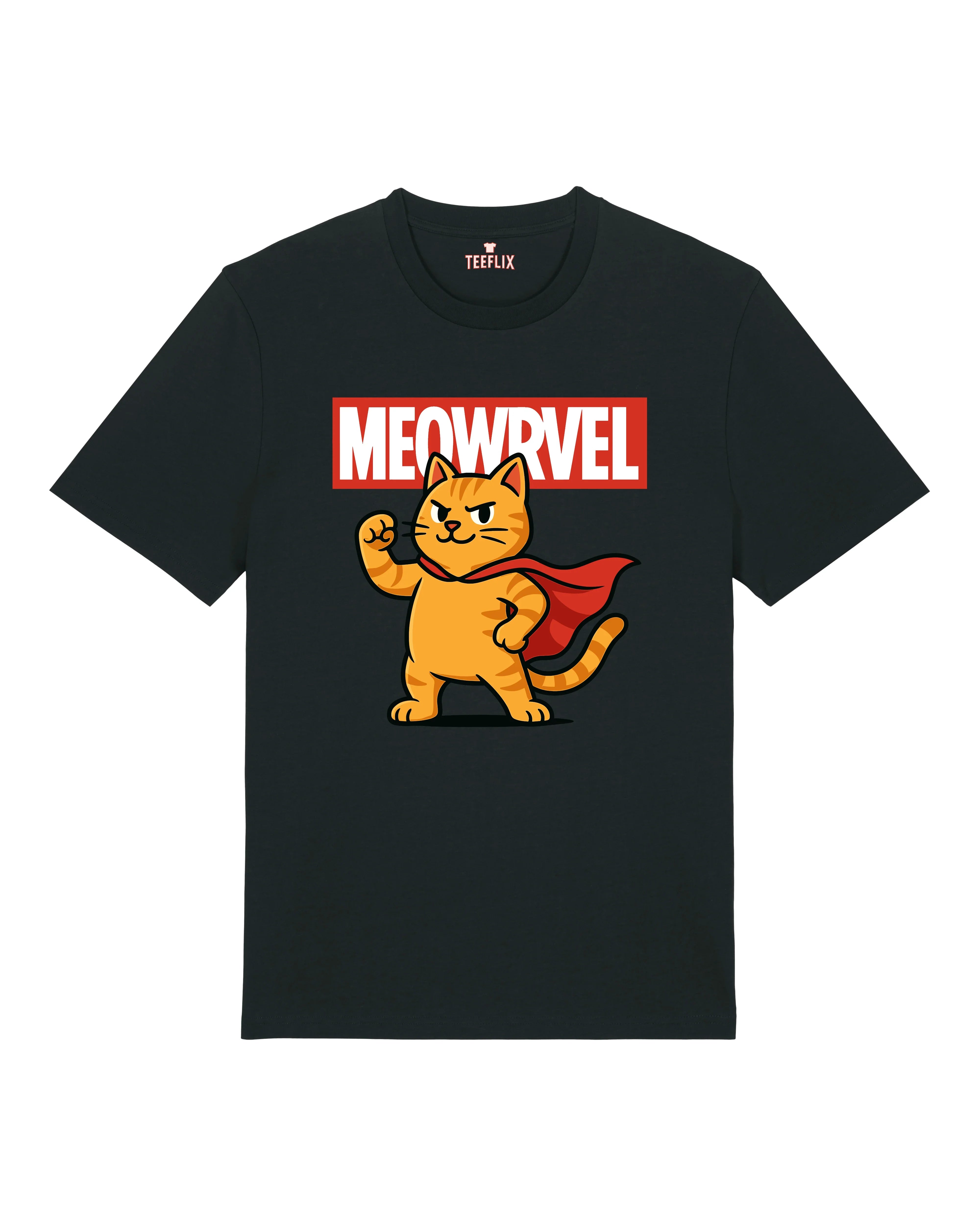 Meowrvel Superheld Lustiges Katzen T-Shirt Spruch | teelavo
