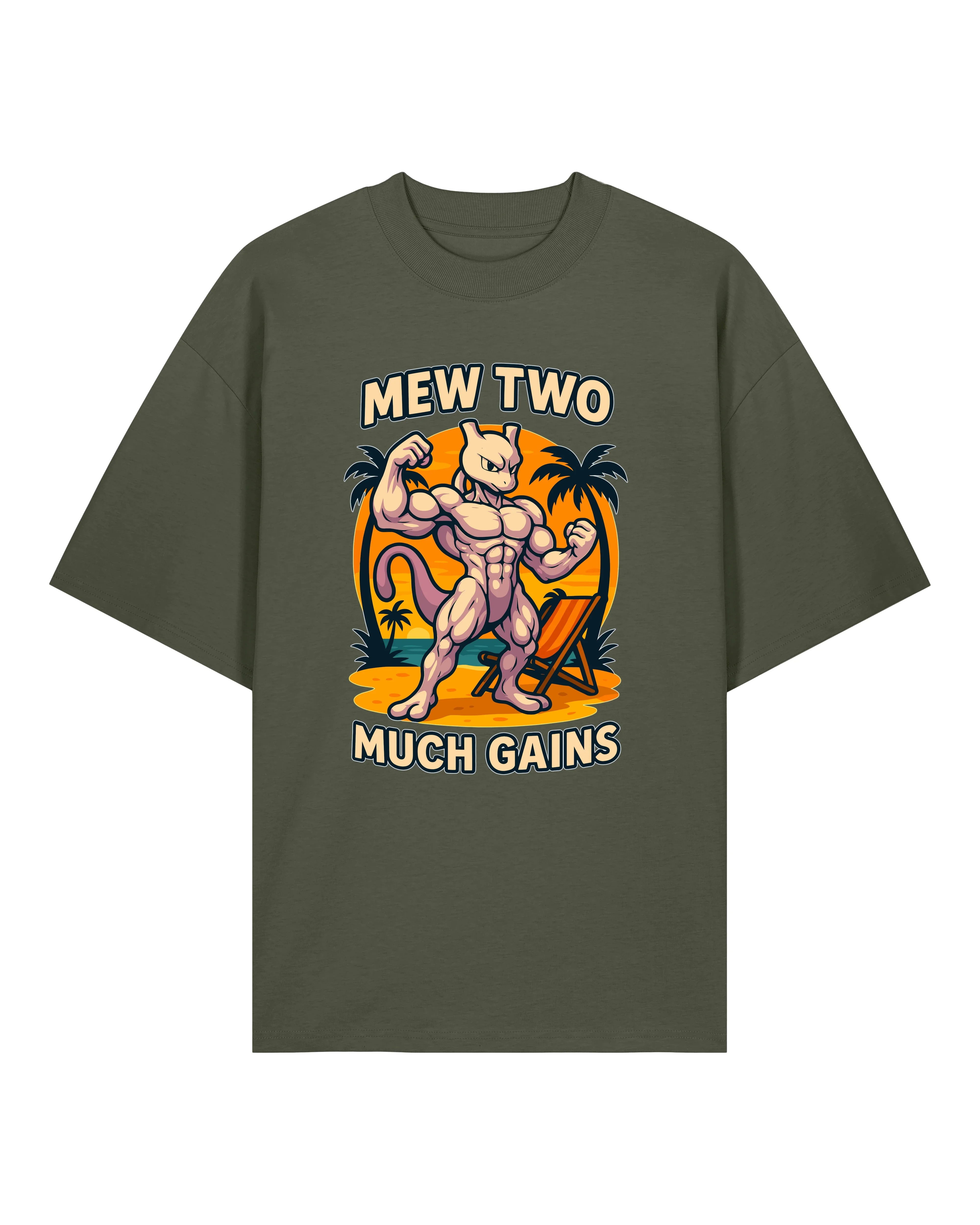 Mew Two Much Gains Oversized Gym Shirt Pump Cover | teelavo