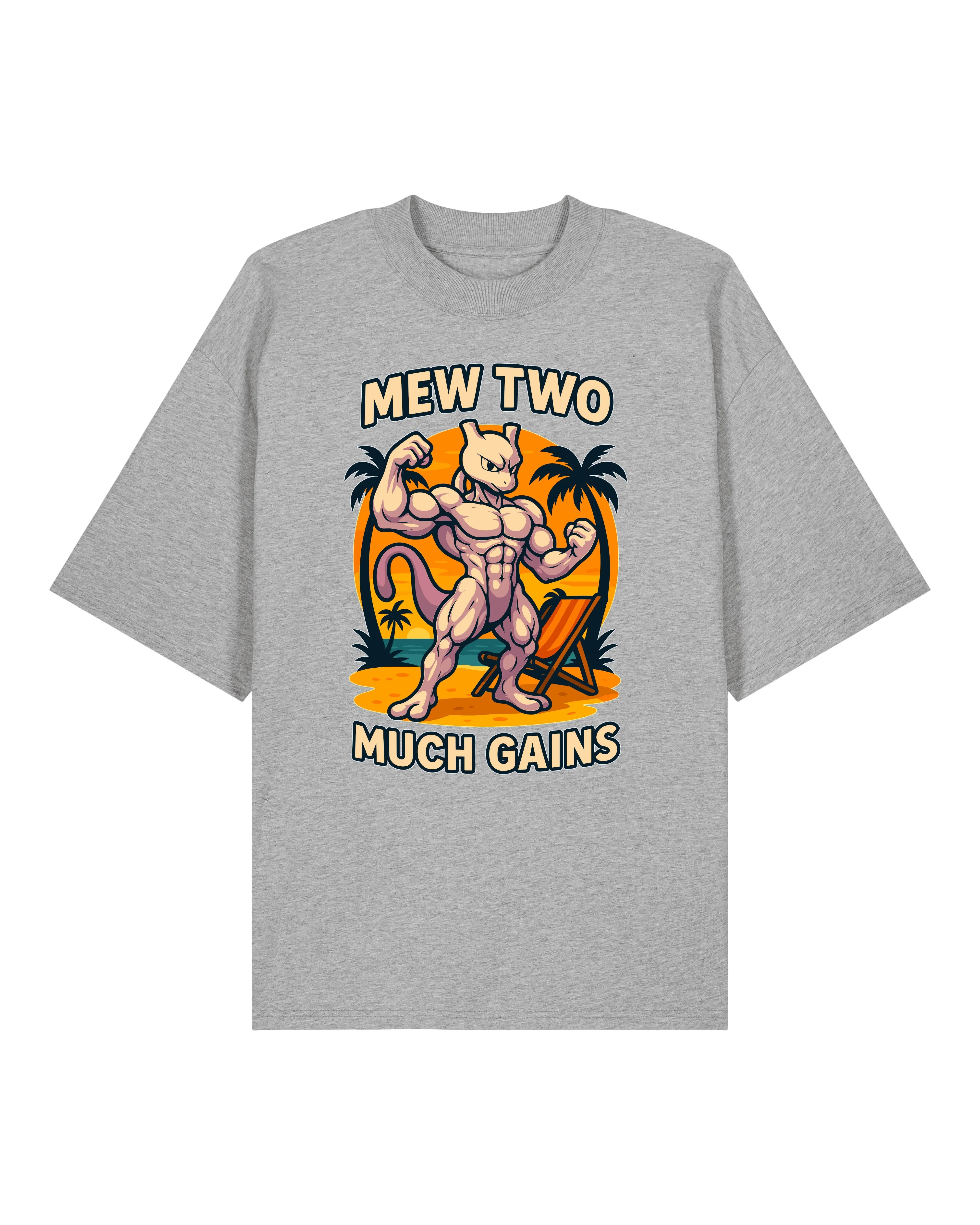 Mew Two Much Gains Oversized Gym Shirt Pump Cover | teelavo
