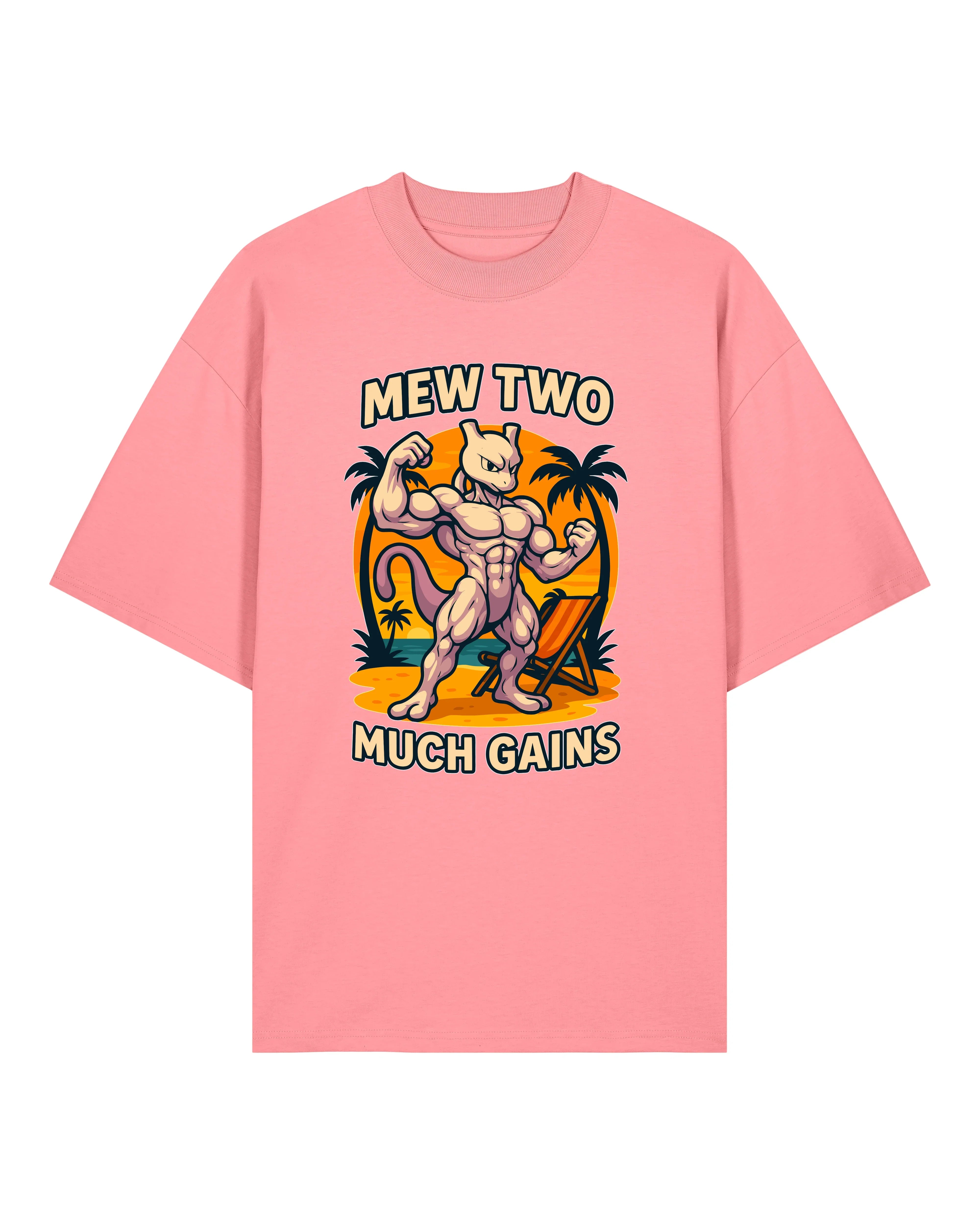 Mew Two Much Gains Oversized Gym Shirt Pump Cover | teelavo