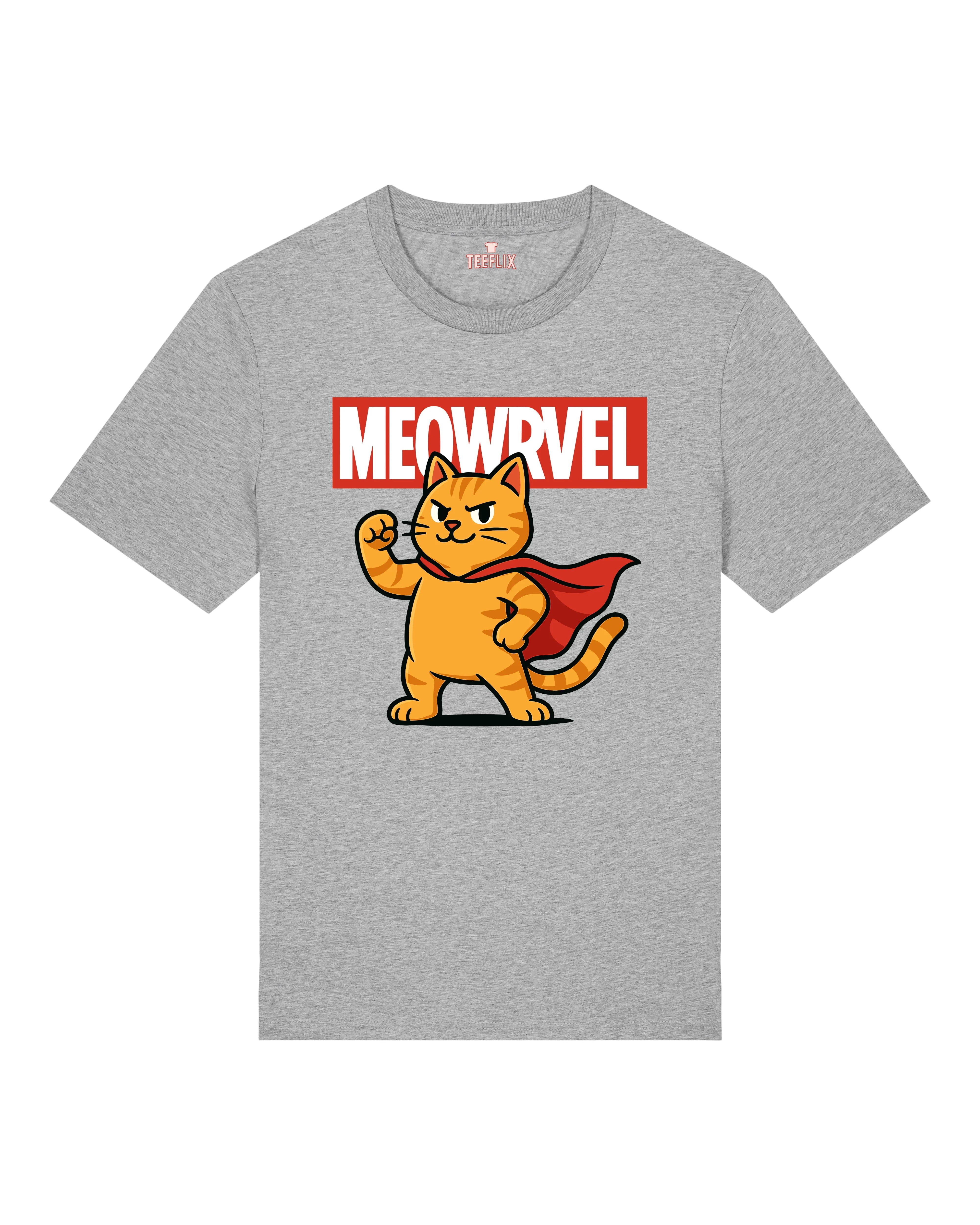 Meowrvel Superheld Lustiges Katzen T-Shirt Spruch | teelavo