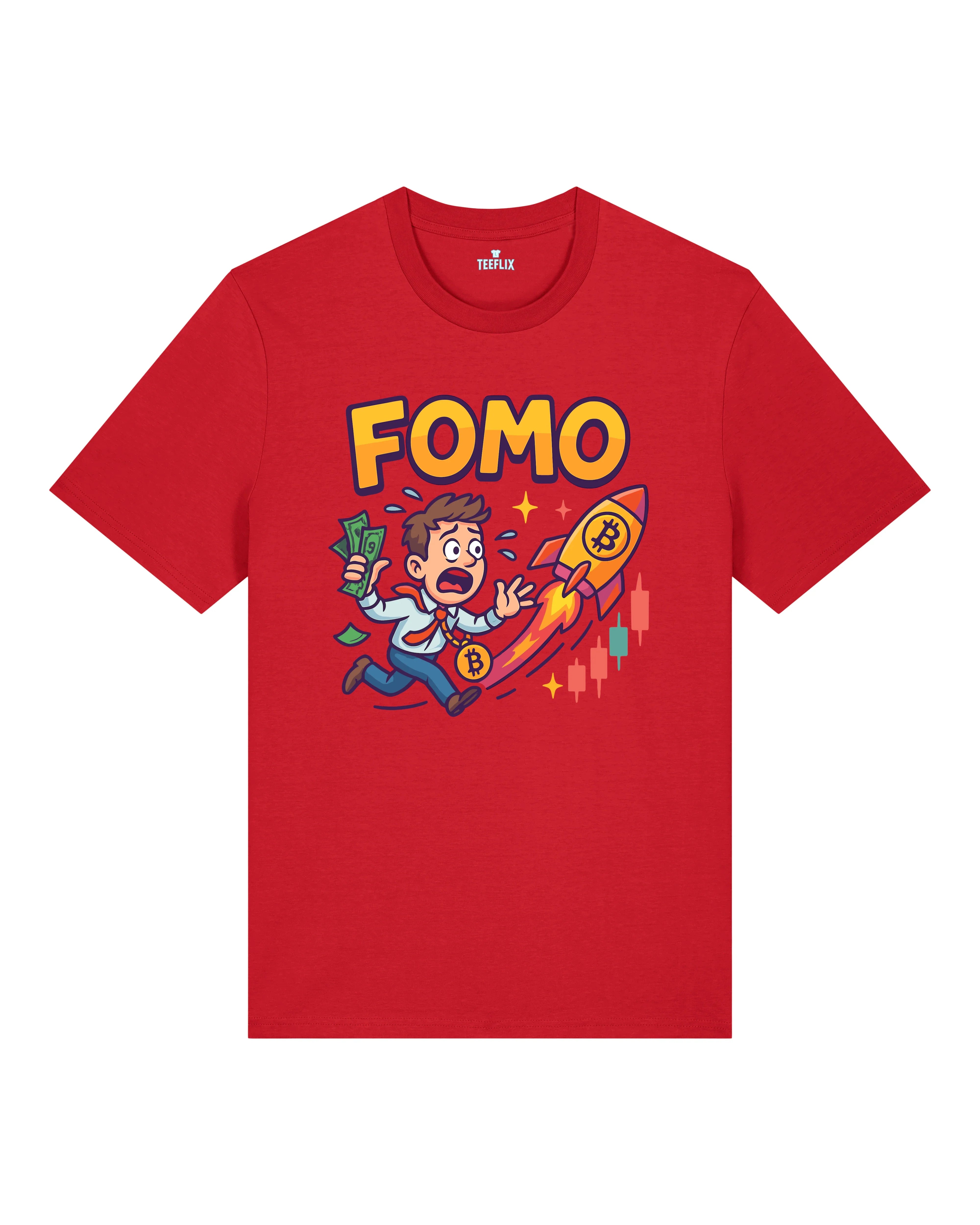 FOMO Bitcoin Rocket Crypto Shirt | teelavo