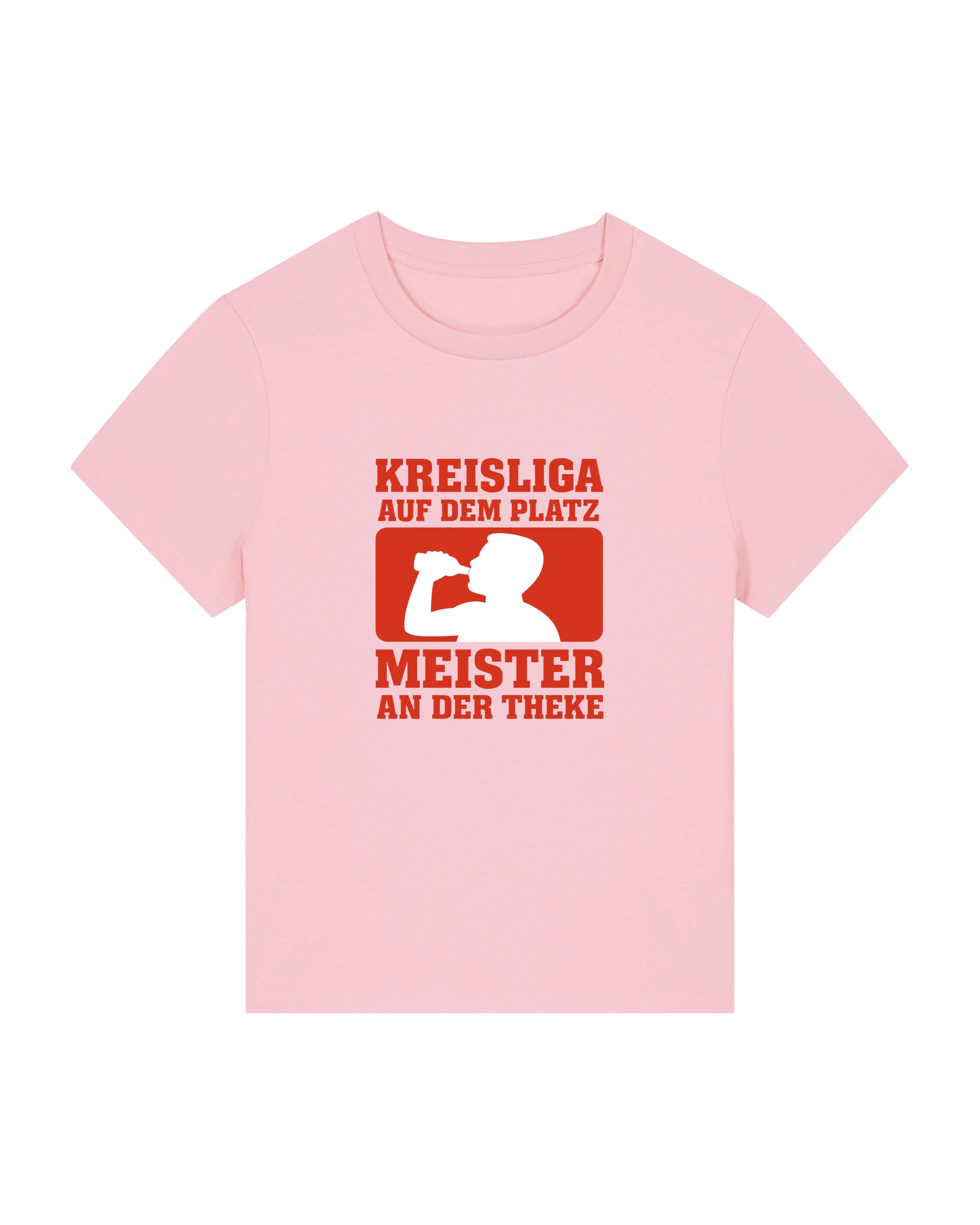 Kreisliga Damen Shirt – Lustiges Fußball Spruchshirt Meister an der Theke | teelavo