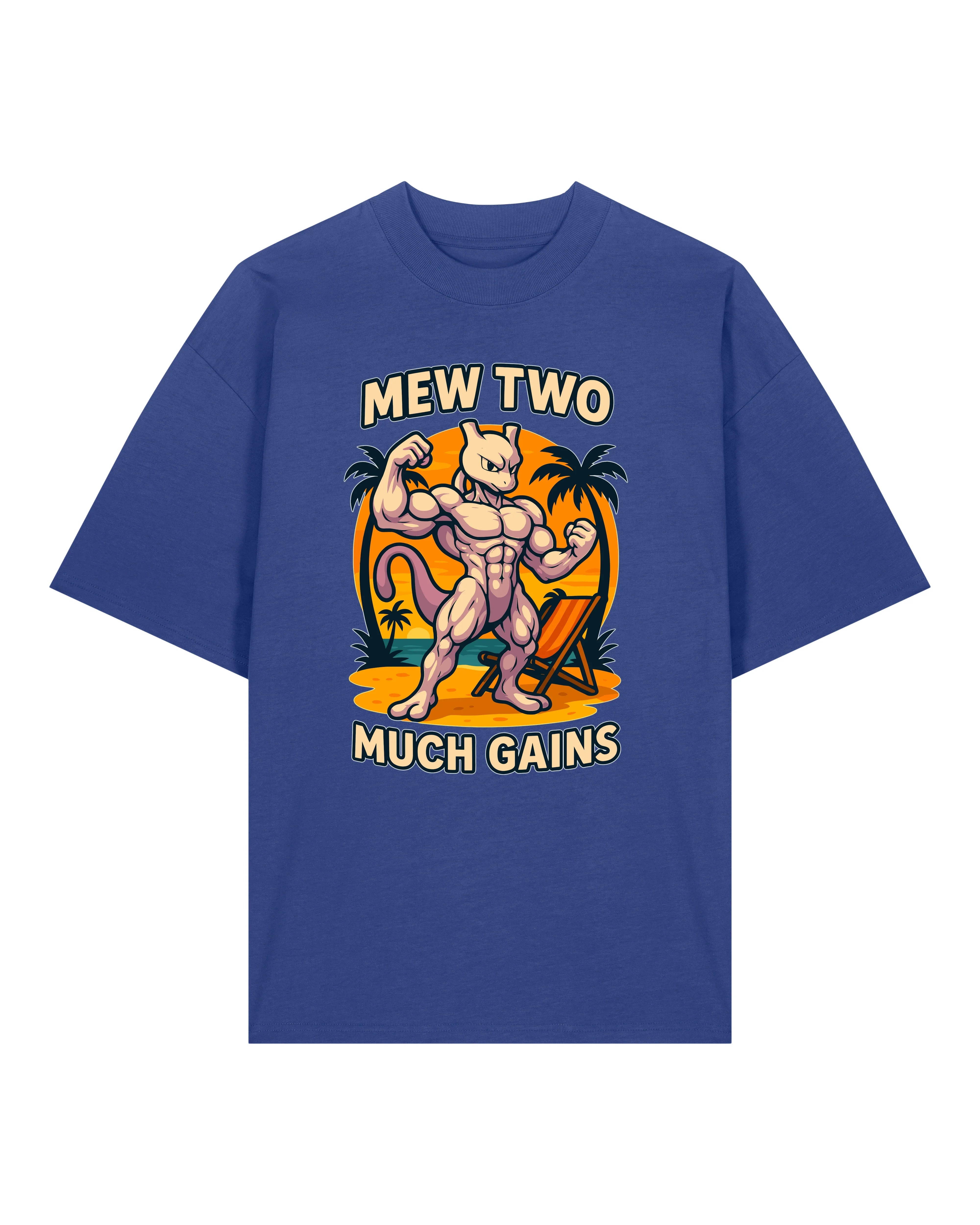 Mew Two Much Gains Oversized Gym Shirt Pump Cover | teelavo