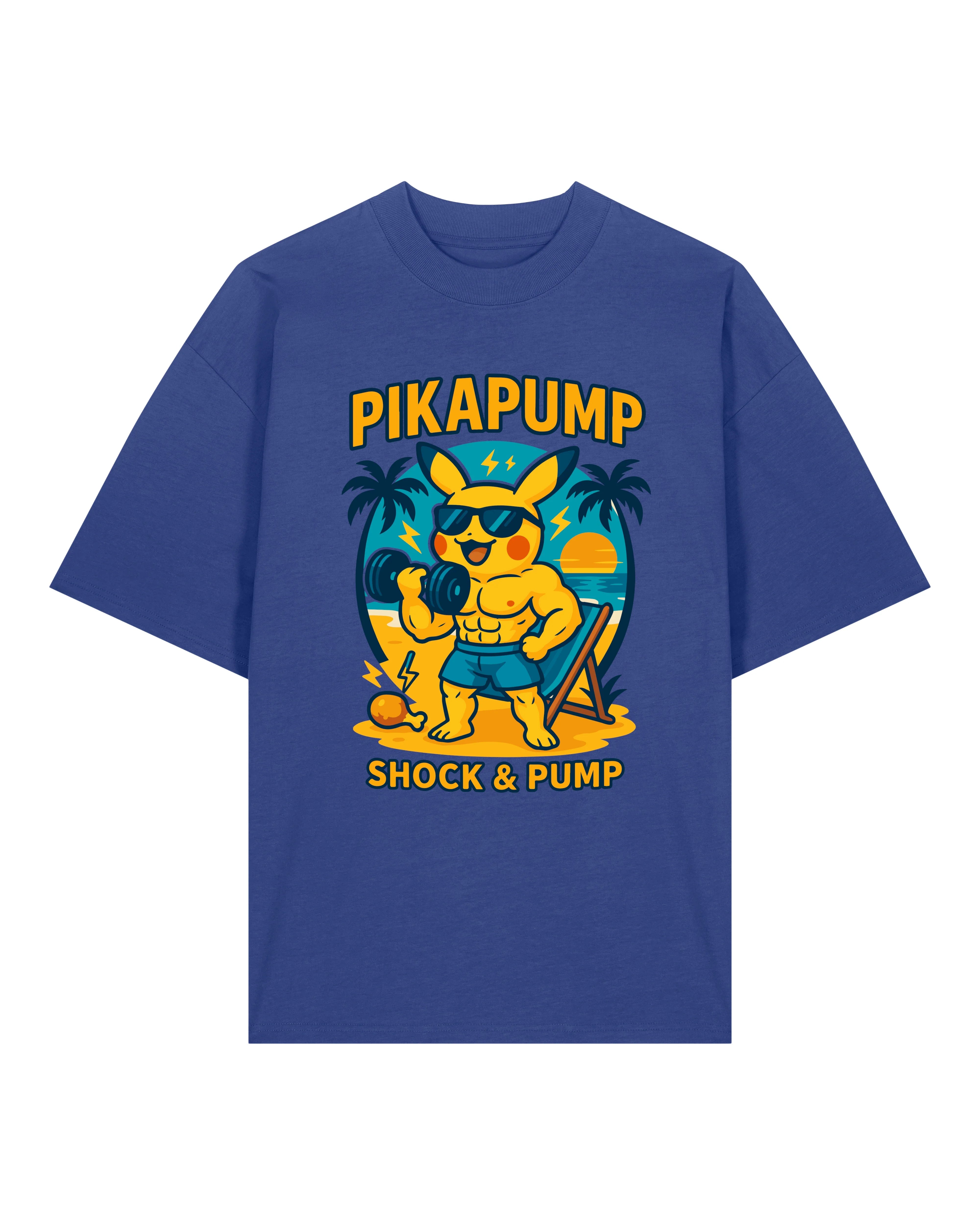 PIKAPUMP Shock & Pump Oversized Gym Shirt Unisex | teelavo