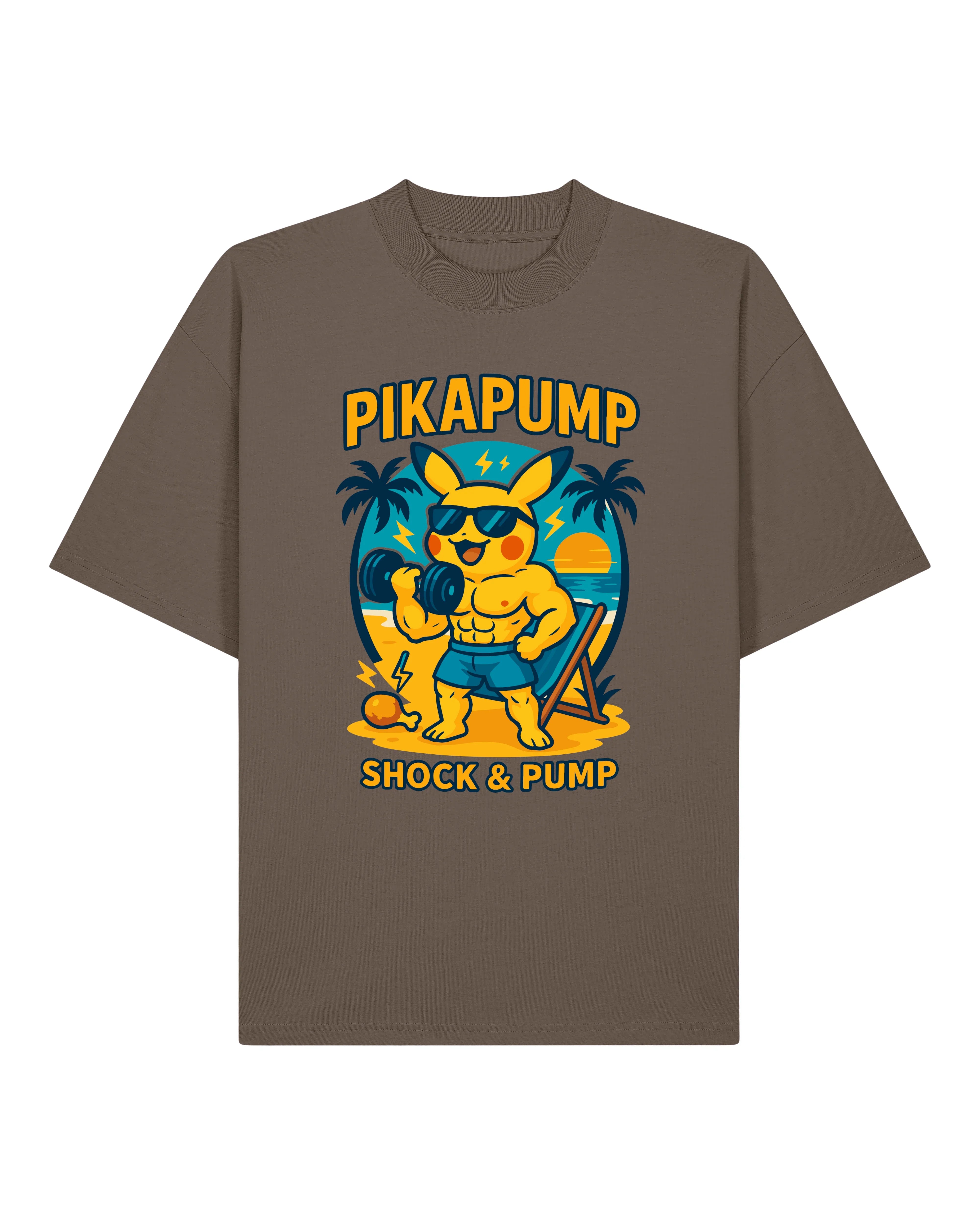 PIKAPUMP Shock & Pump Oversized Gym Shirt Unisex | teelavo