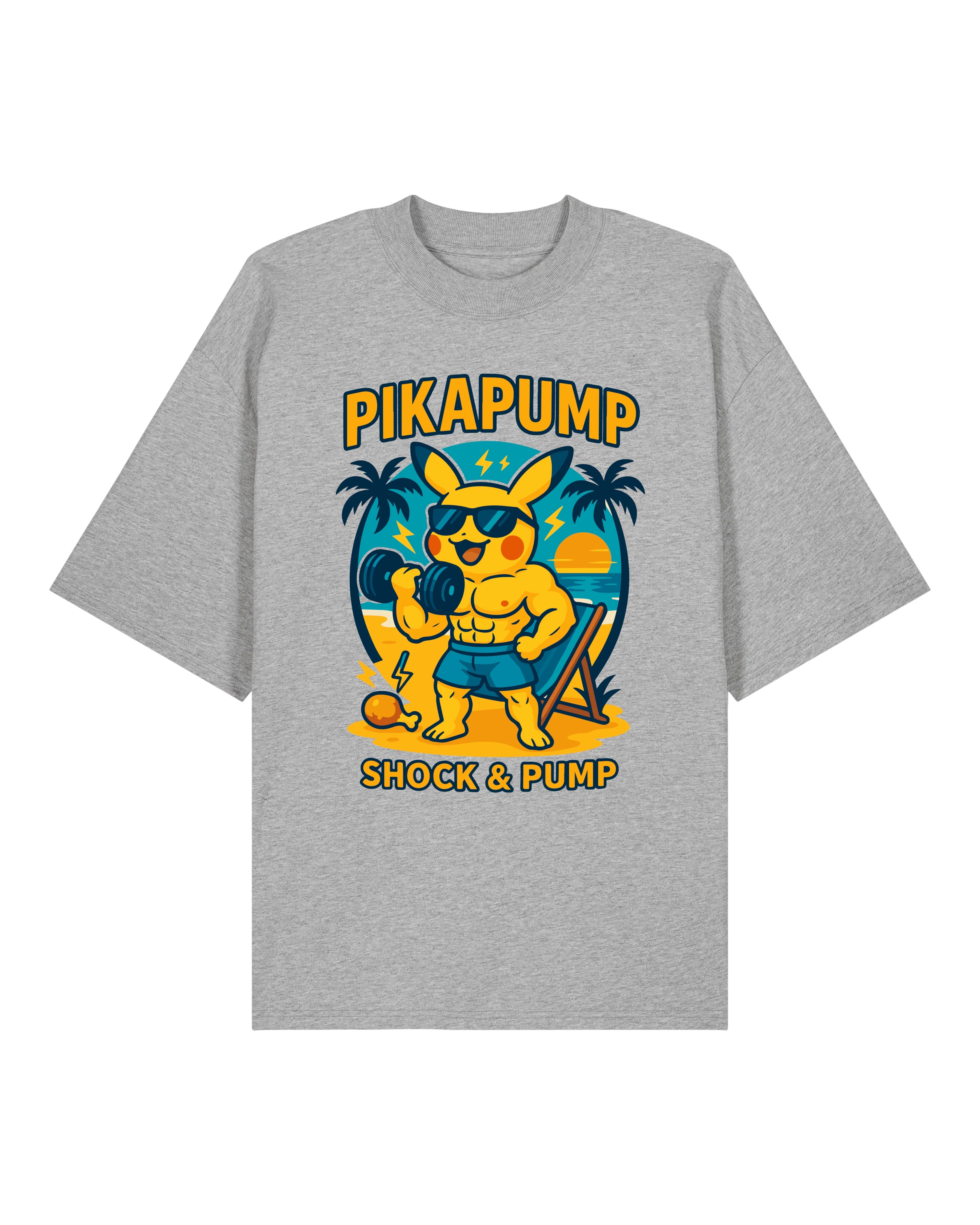 PIKAPUMP Shock & Pump Oversized Gym Shirt Unisex | teelavo