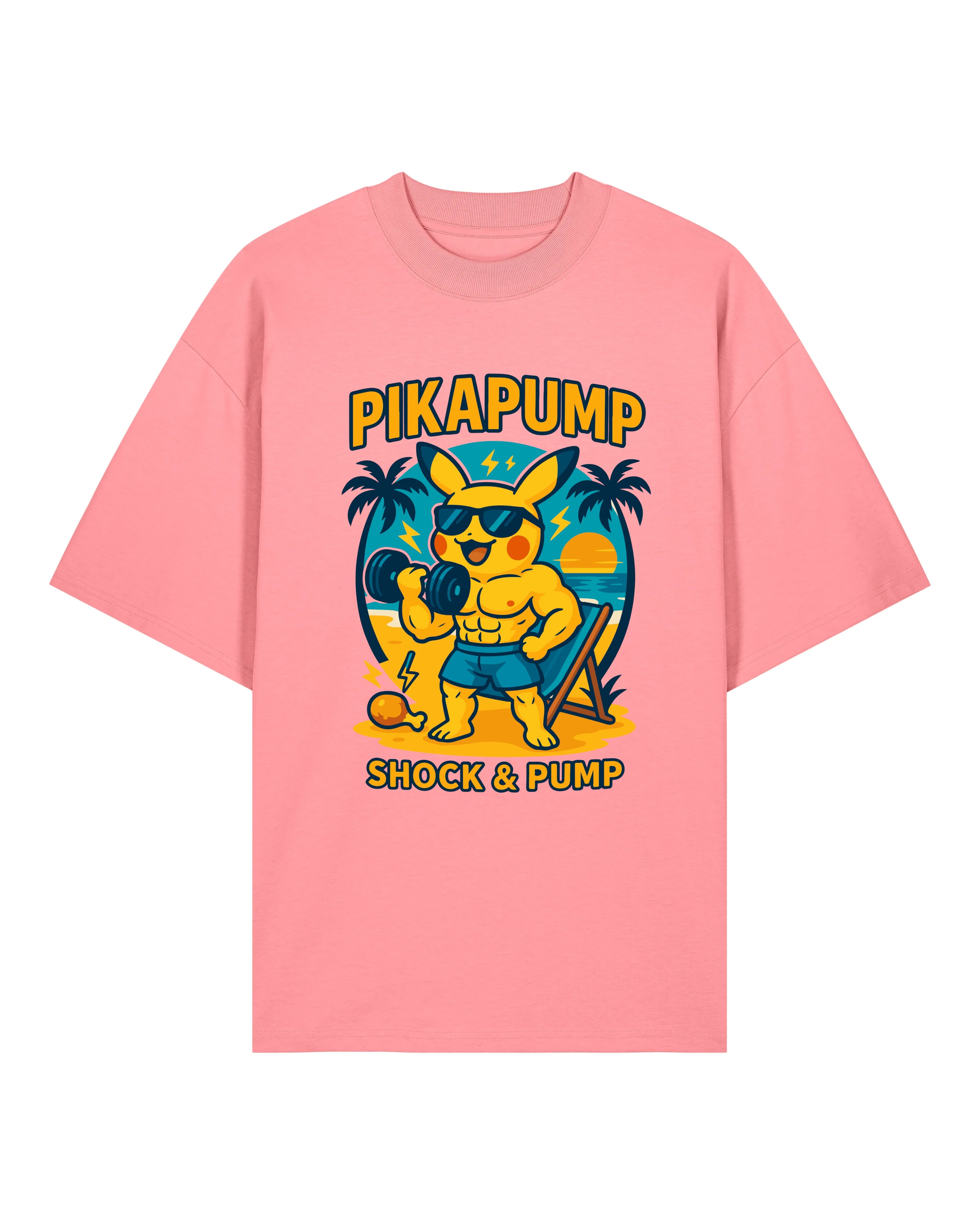 PIKAPUMP Shock & Pump Oversized Gym Shirt Unisex | teelavo