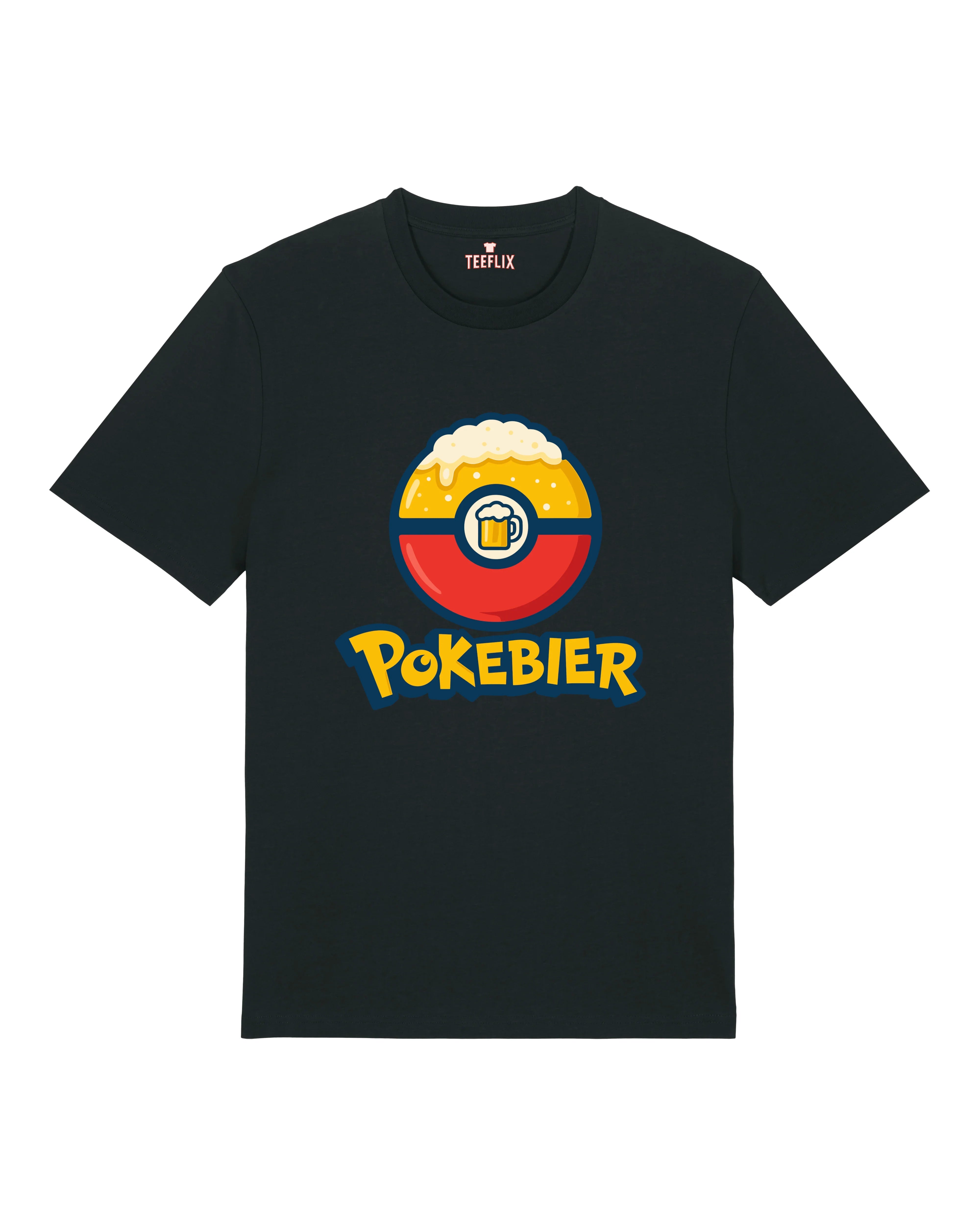 Pokebier T-Shirt Normal Fit | Lustiges Bier Shirt Gaming Parodie | teelavo