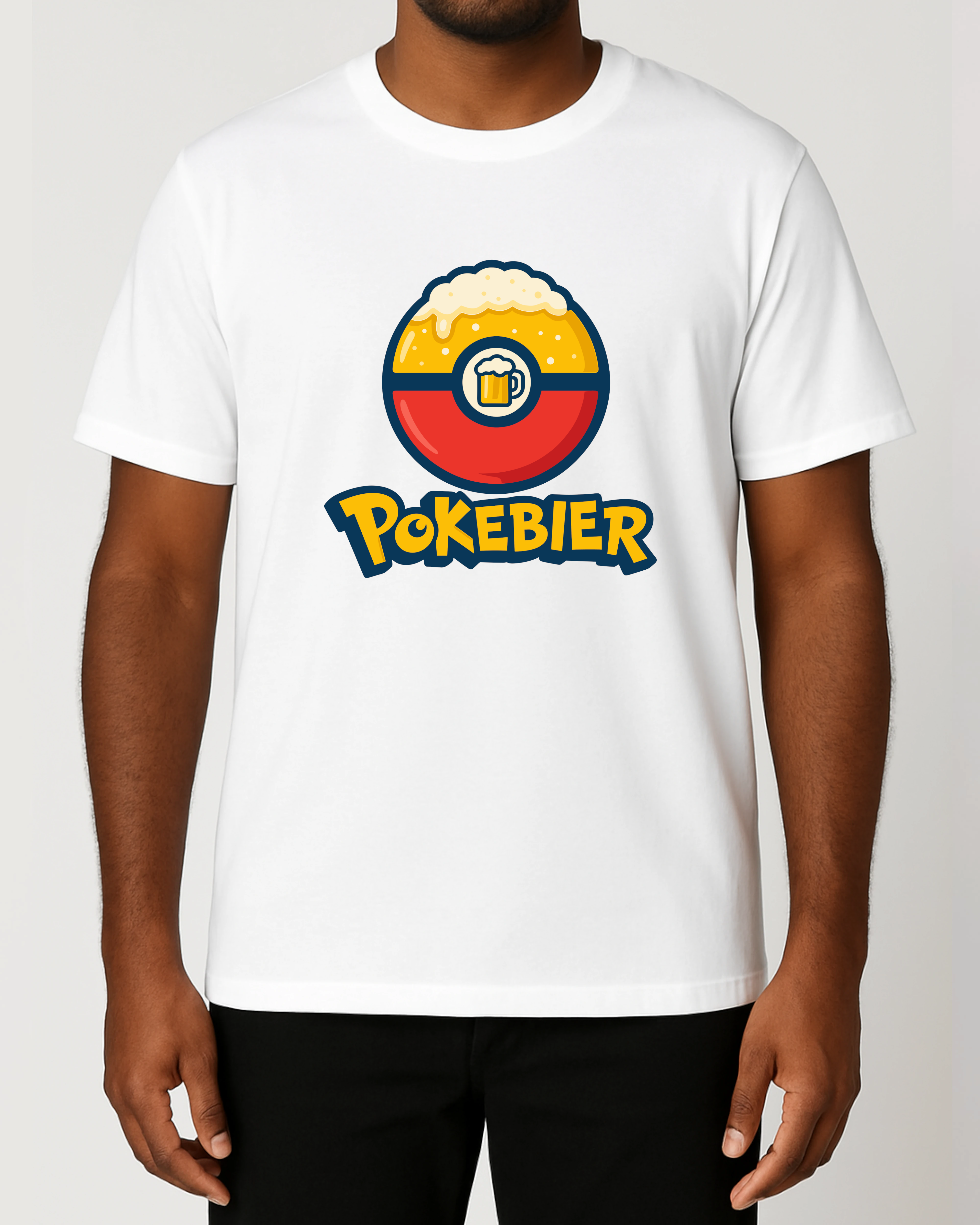 Pokebier T-Shirt Normal Fit | Lustiges Bier Shirt Gaming Parodie | teelavo
