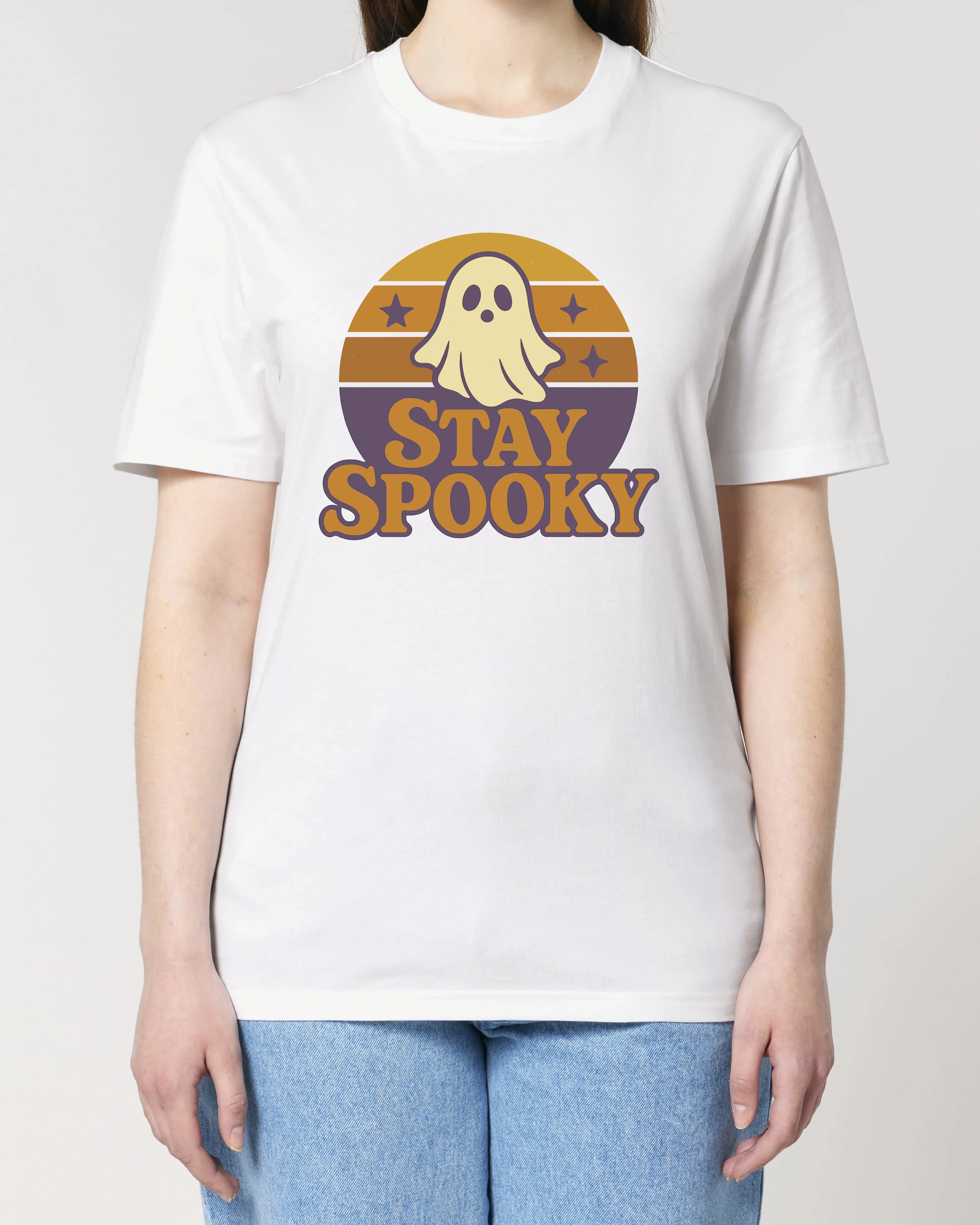 Stay Spooky – Halloween T-Shirt mit Geist im Retro Look | teelavo