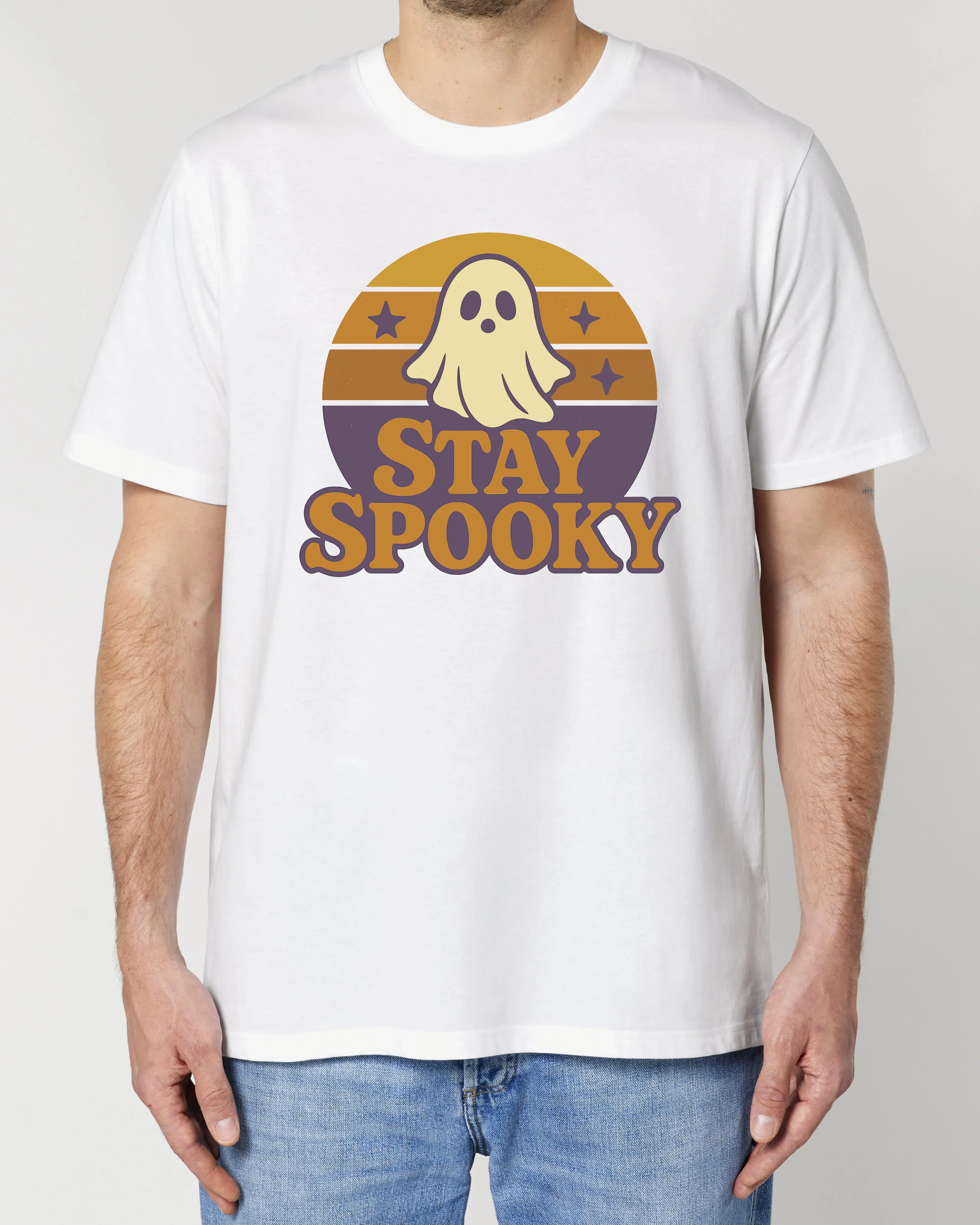 Stay Spooky – Halloween T-Shirt mit Geist im Retro Look | teelavo